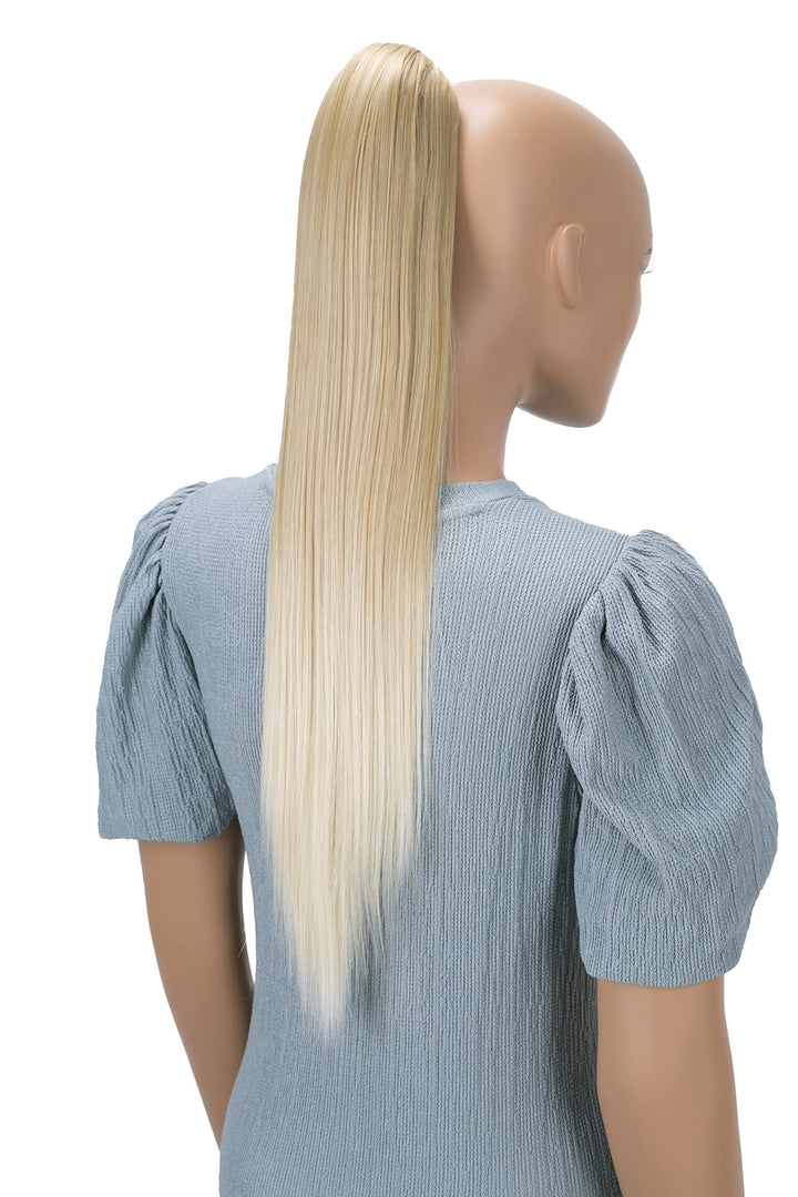 Prettyshop Hairpiece-Ponytail 24 (60Cm) Light Blonde Mix # 27T613A H613: Prettyshop Hairpiece Ponytail Clip On Extension Long Hair Smooth Heat-Resisting 24(60Cm) Light Blonde Mix # 27T613A H613
