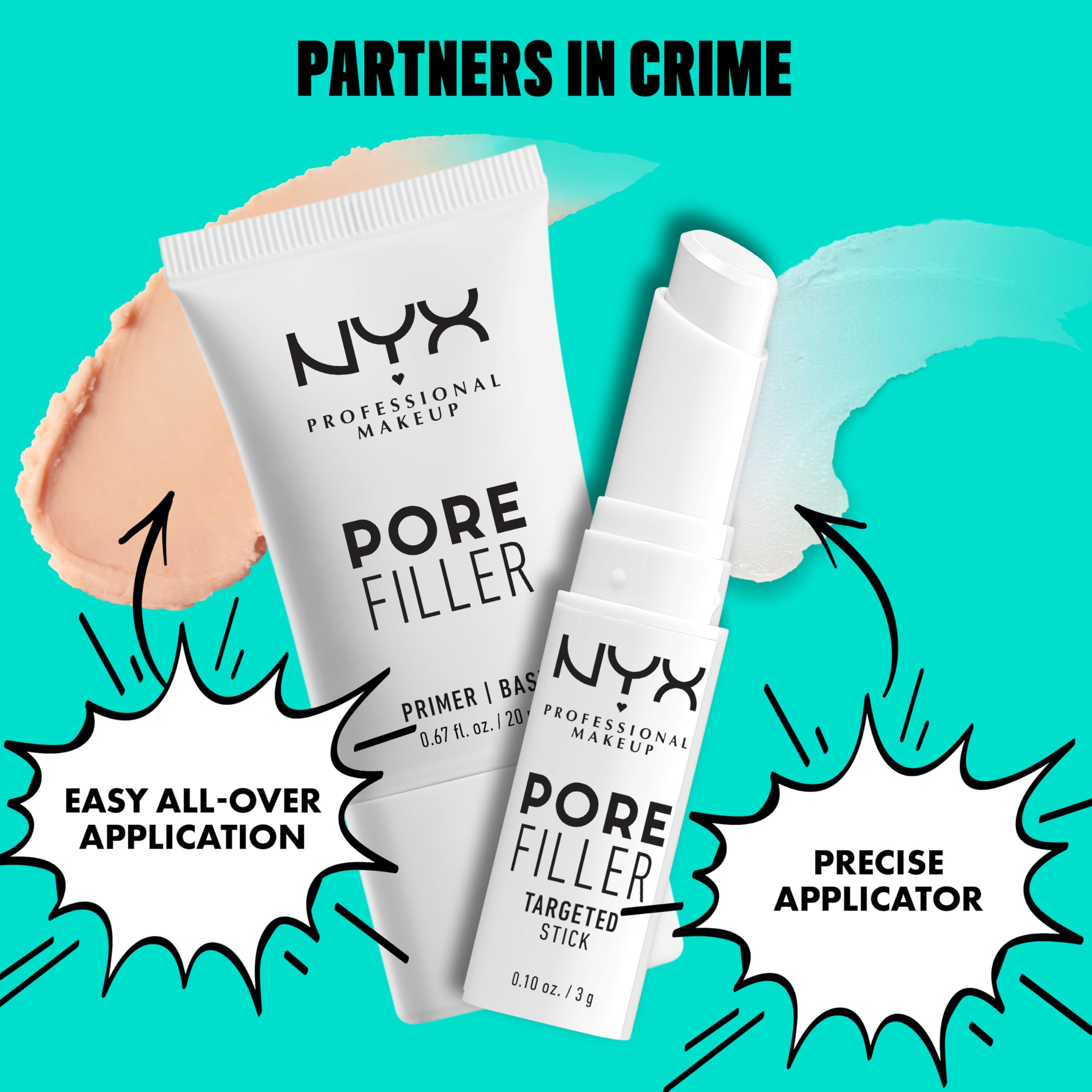 NYX PROFESSIONAL MAKEUP Pore Filler Targeted Primer Stick, Blurring Primer