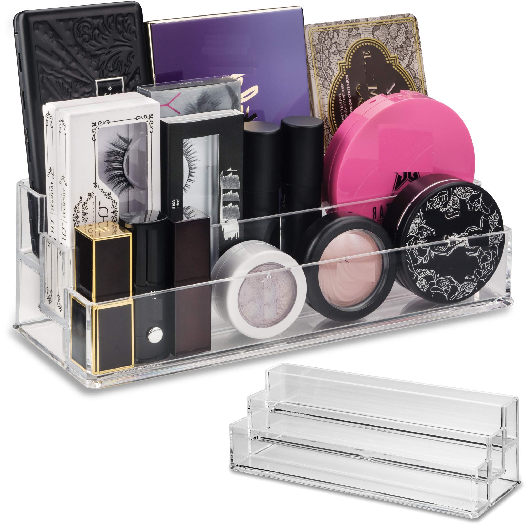 byAlegory Tiered Acrylic Palette Makeup Organizer | Fits Small To Standard Size Palettes