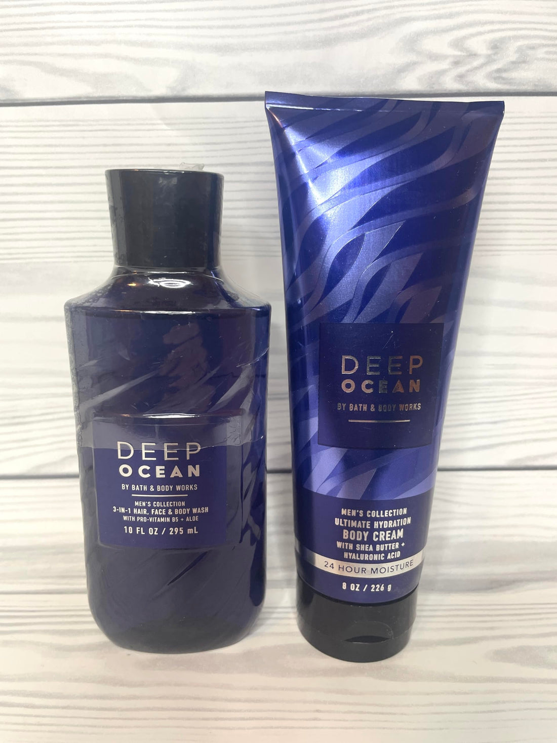 Bath & Body Works Men's Deep Ocean Ultimate Hydration Body Cream and Body Gel Wash 2 Piece Set
