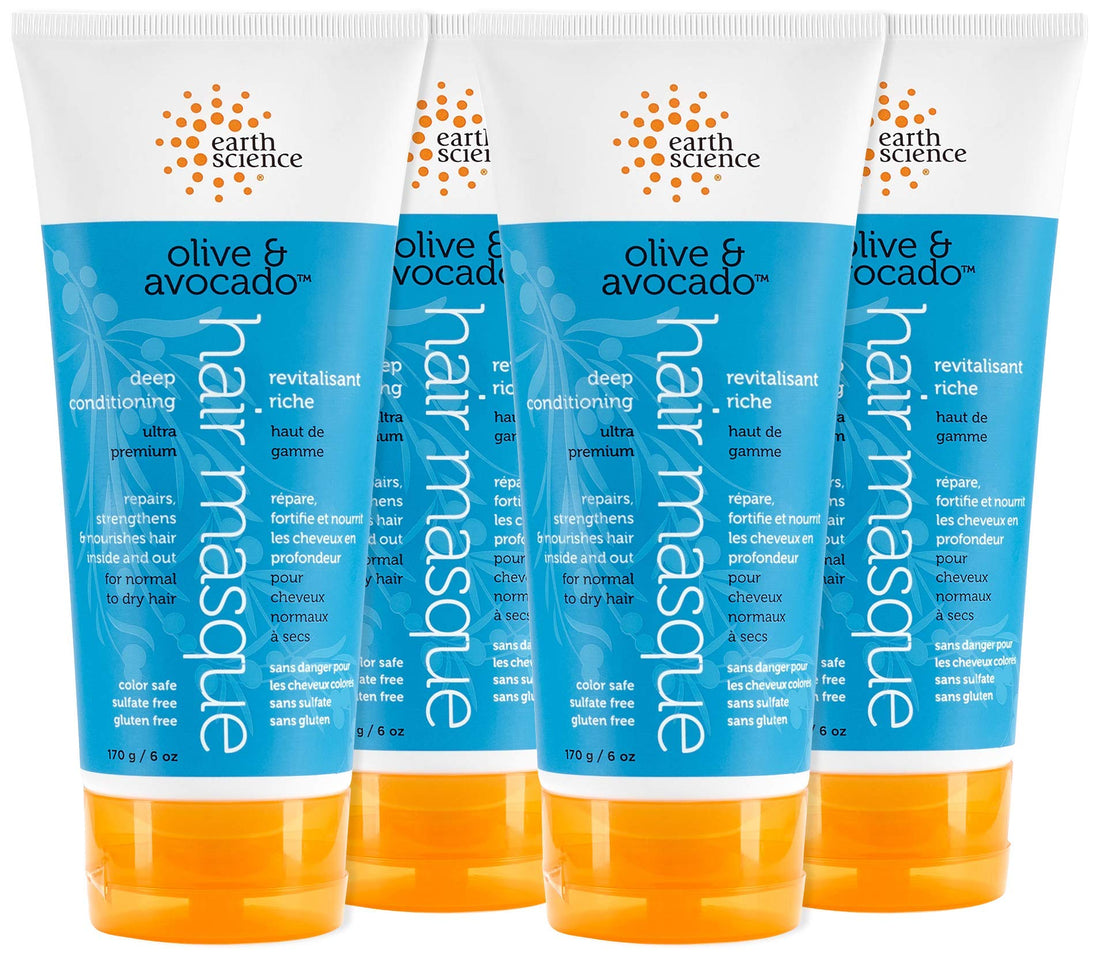 Earth Science Olive And Avocado Deep Conditioning Masque - 6 fl oz-pack of 4