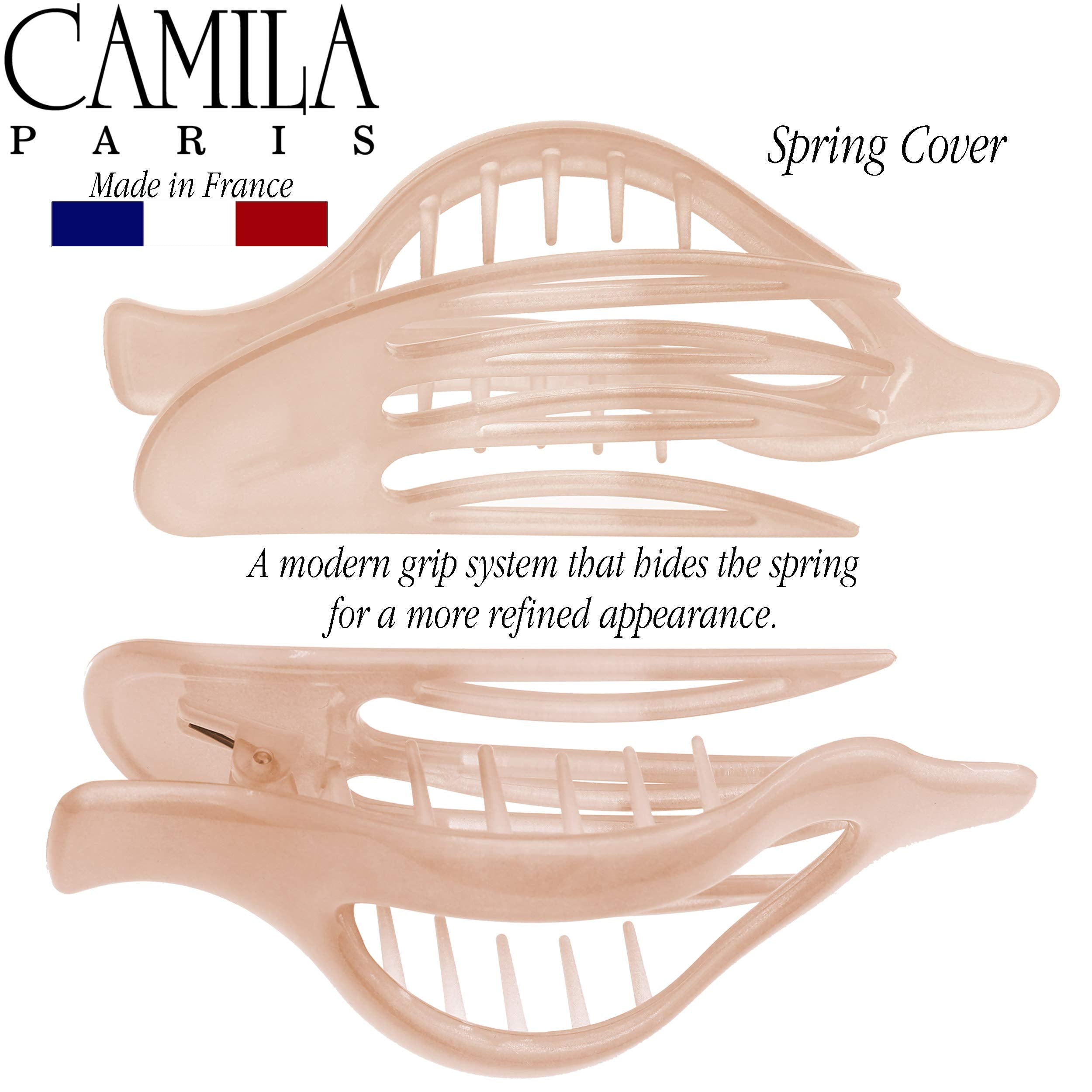 Camila Paris CP2399 French Hair Clips, Large Side Slide Hair Clips for Volume Hair, Strong Hold No Slip Grip, Girls Hair Claw Clips for Women, Durable Styling Girls Hair Accessories, Made In France