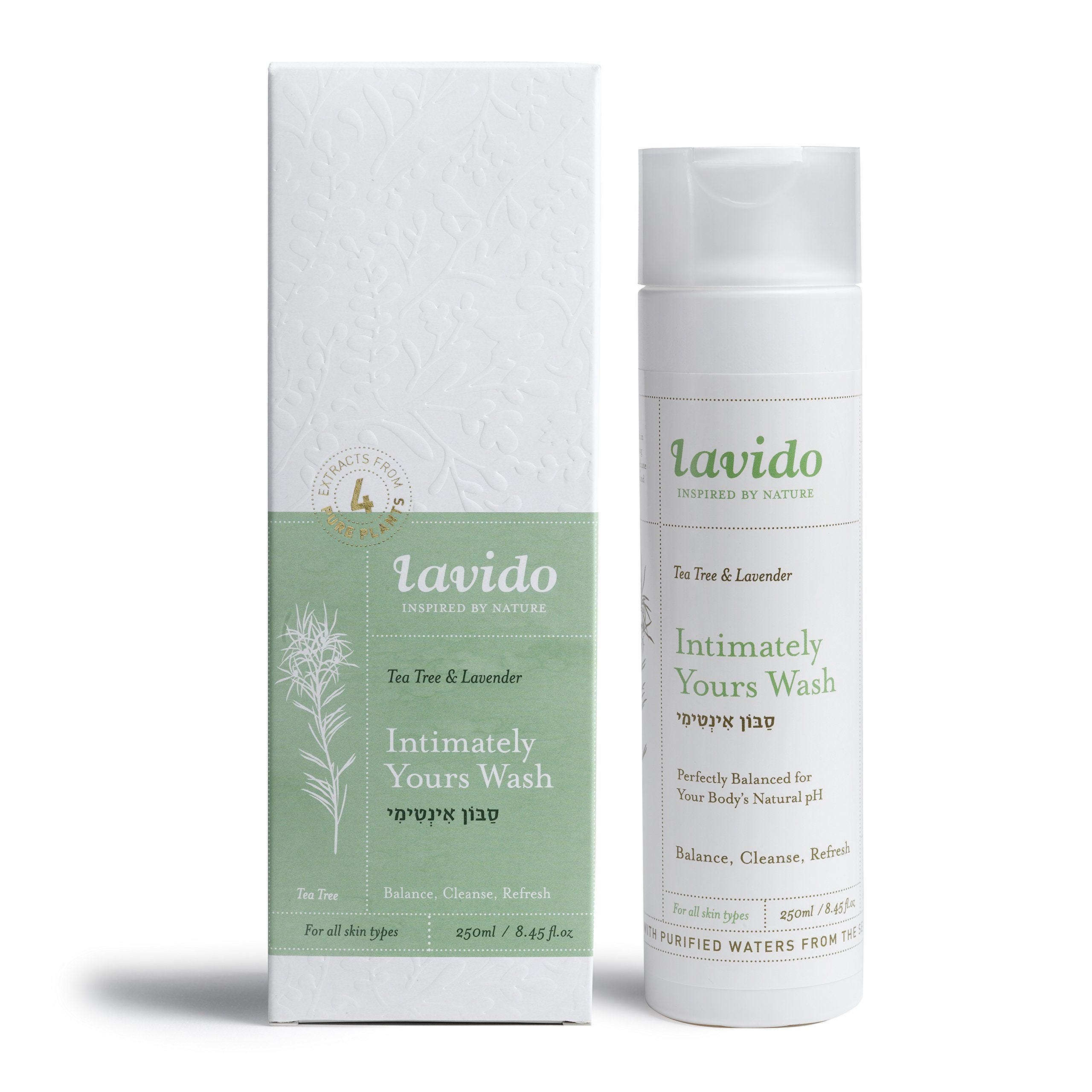 Lavido Natural Tea Tree and Lavender Intimately Yours Body Wash, Bath and Shower Wash 8.45 Ounces