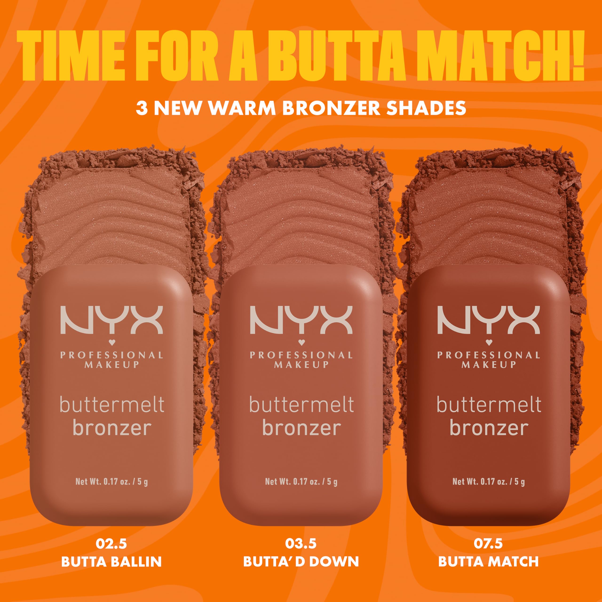 NYX PROFESSIONAL MAKEUP Matte Buttermelt Bronzer, Longwear Face Makeup with Up to 12 Hours of Wear, Vegan Formula - Butta Cup (Light Neutral)