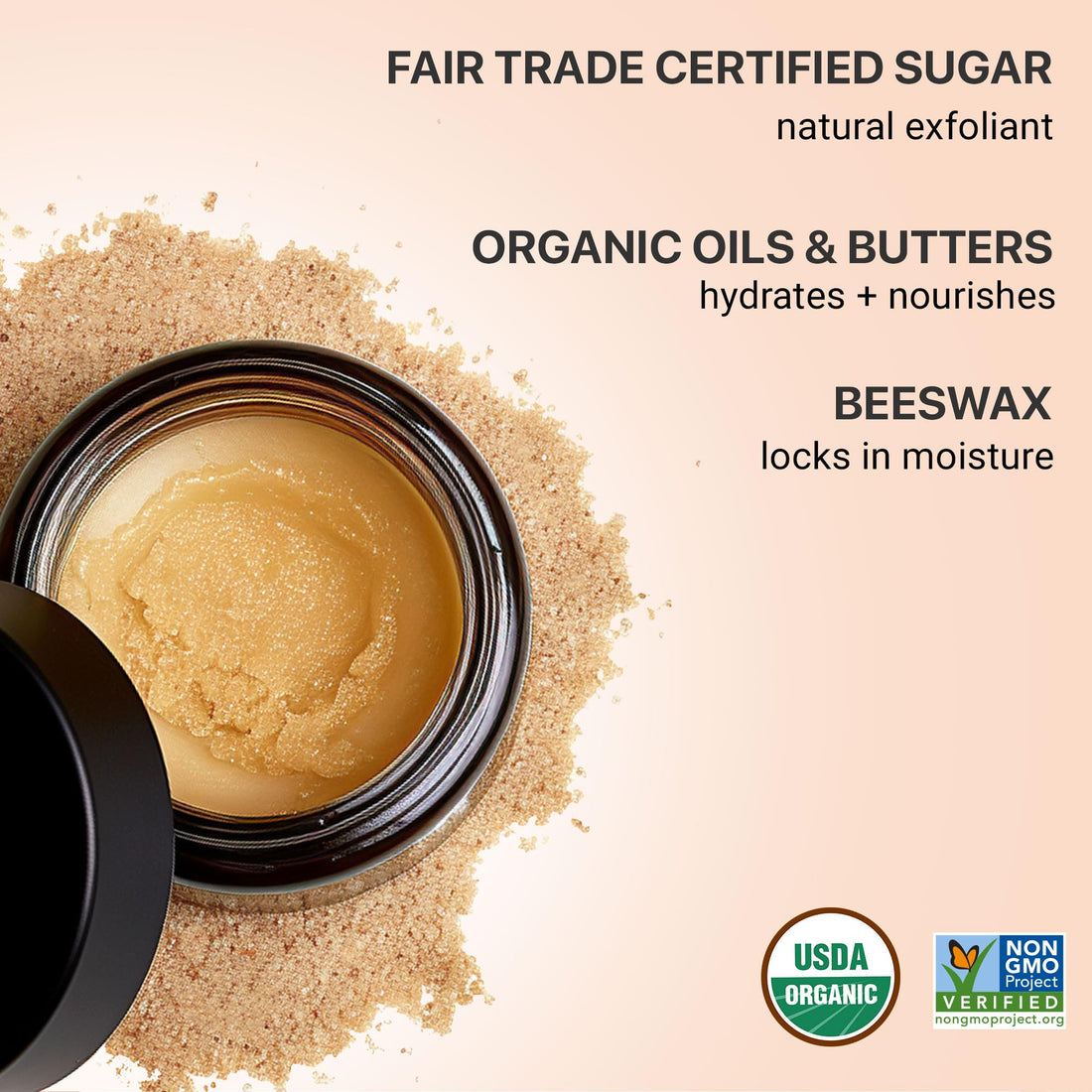 Beauty by Earth Men's and Women's Vanilla Flavor - Organic Exfoliating Sugar Lip Scrubs for Chapped Dry Lips, Moisturizes with Fresh, Lush Natural Ingredients; Best Before Balm