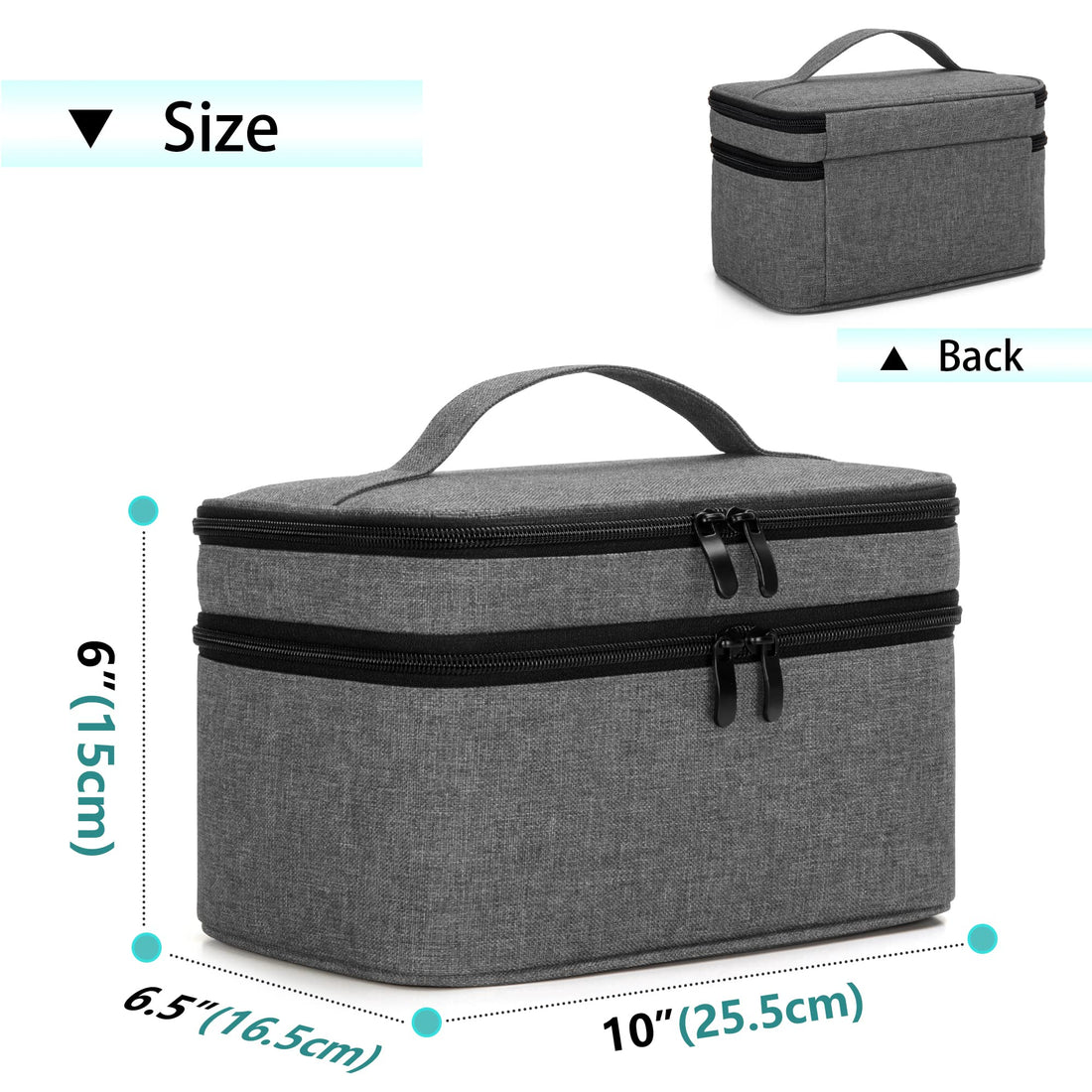 BAFASO Breast Pump Bag Compatible with Momcozy S12 Pro, Momcozy M5, Elvie Breast Pump, Carrying Case for Wearable Breast Pump and Extra Parts, Gray