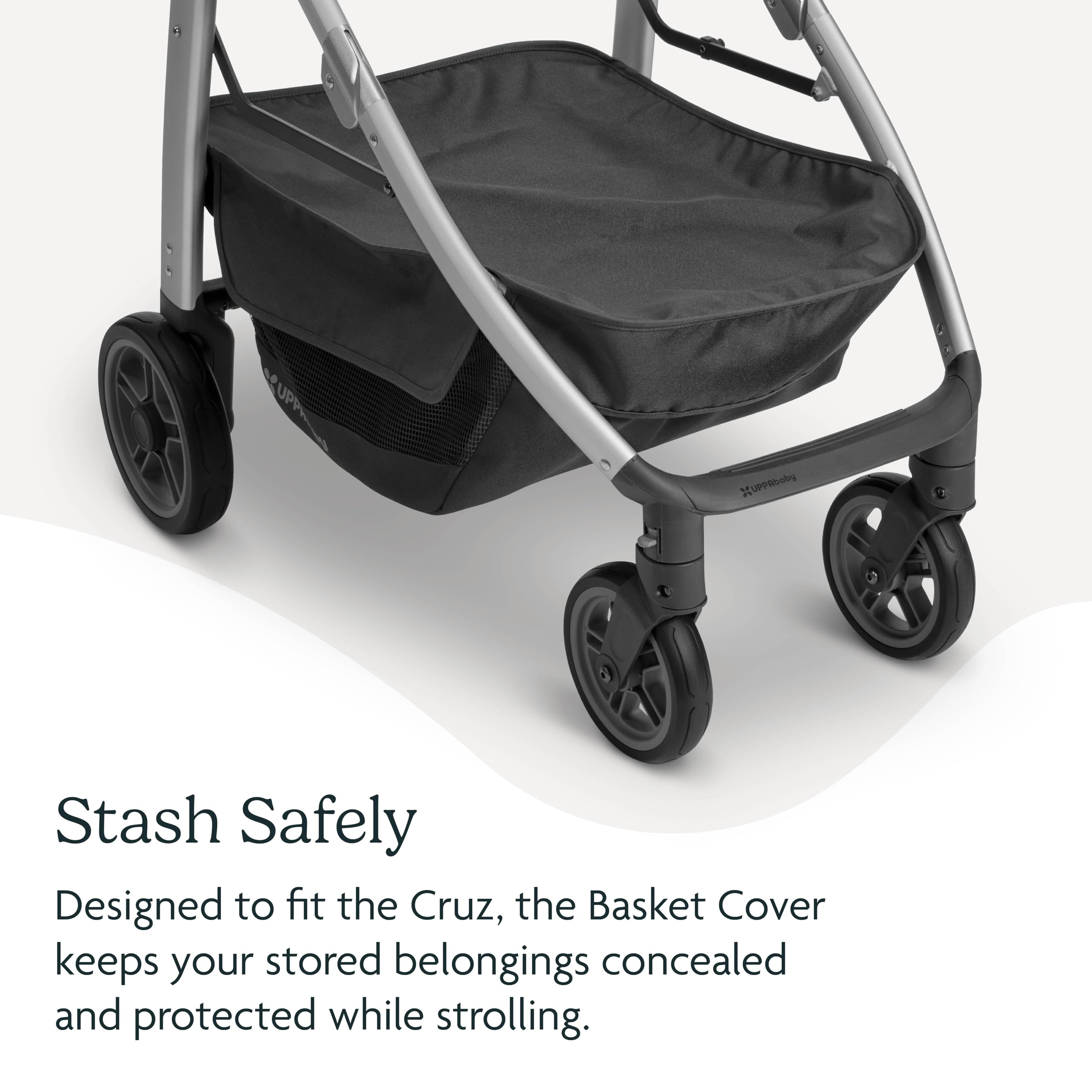 UPPAbaby Basket Cover for Cruz (2015-2019) Stroller/Protects and Conceals Belongings/Easy Attachment and Access/Water-Resistant Material