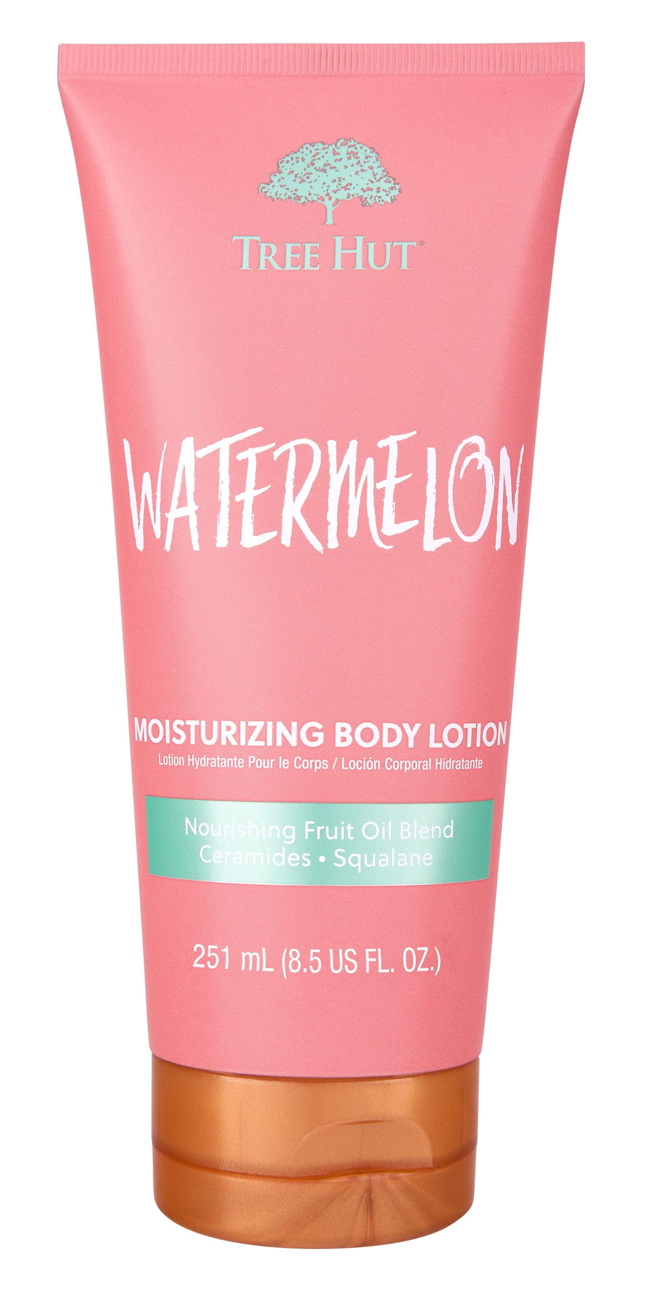 Tree Hut Watermelon Moisturizing Body Lotion | Ceramide and Squalene Formula Helps Protect Skin | Long-lasting Hydration Leaves Skin Feeling Soft & Moisturized | 8.5 fl oz.