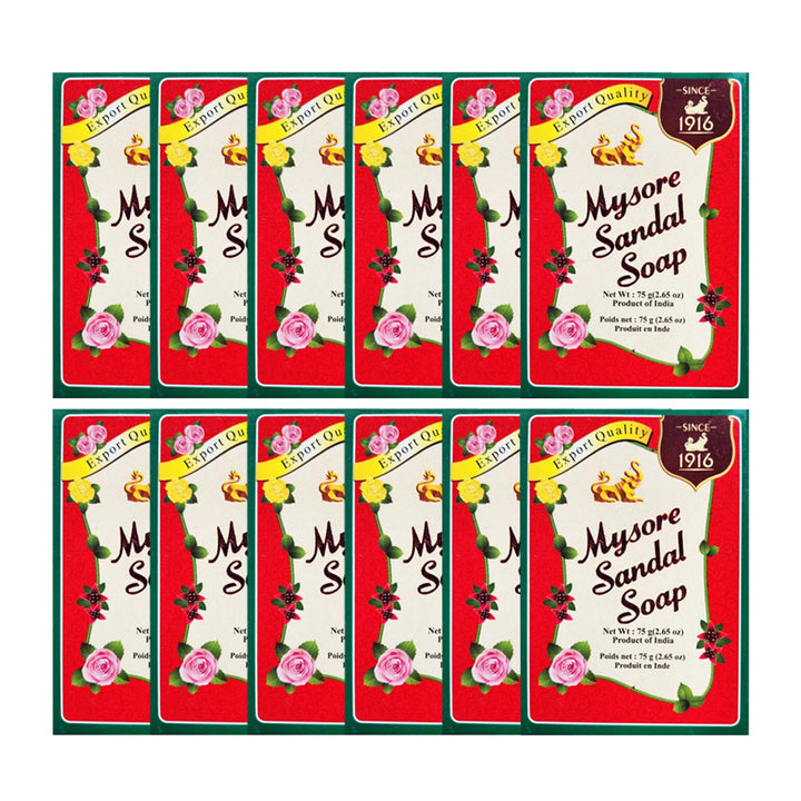 Mysore Sandal Soap 75Gm Box, (Pack Of 12)
