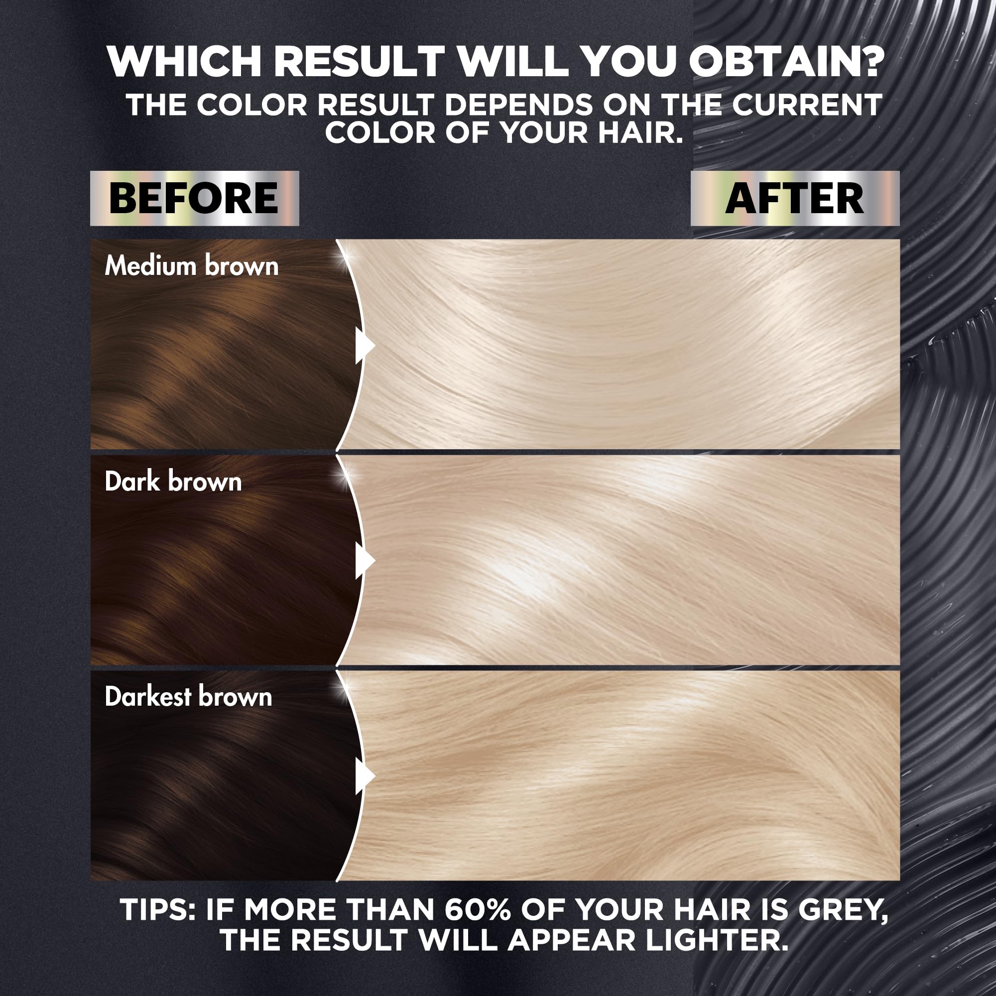 Garnier Hair Color Nutrisse Ultra Color Nourishing Crème, PL3 Ultra Cool Platinum (Charcoal), Permanent Hair Dye, 1 Count (Packaging May Vary)