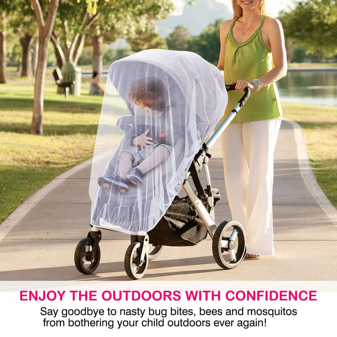 Stroller Rain Cover & Stroller Mosquito Net,Universal Travel Weather Shield,Waterproof,Windproof,Breathable,Rain Cover for Stroller,Clear(2-Piece Set)