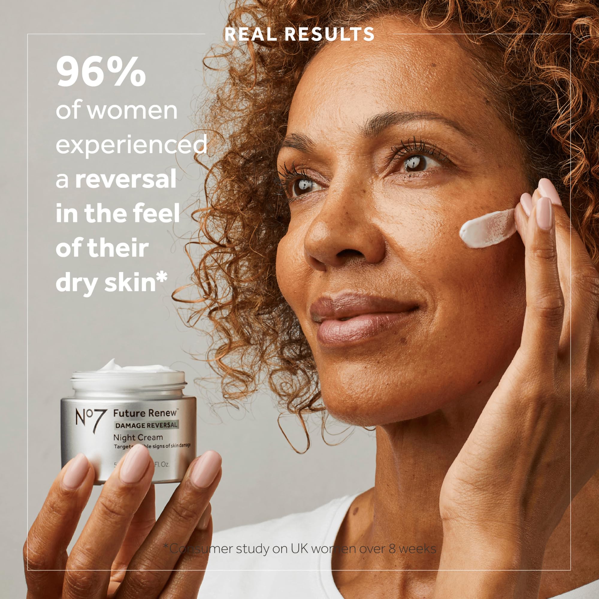 No7 Future Renew Damage Reversal Night Cream - Hydrating Face Moisturizer & Firming Cream to Reverse Visible Signs of Skin Damage - Dermatologist Approved and Suitable for Sensitive Skin (1.69 Fl Oz)