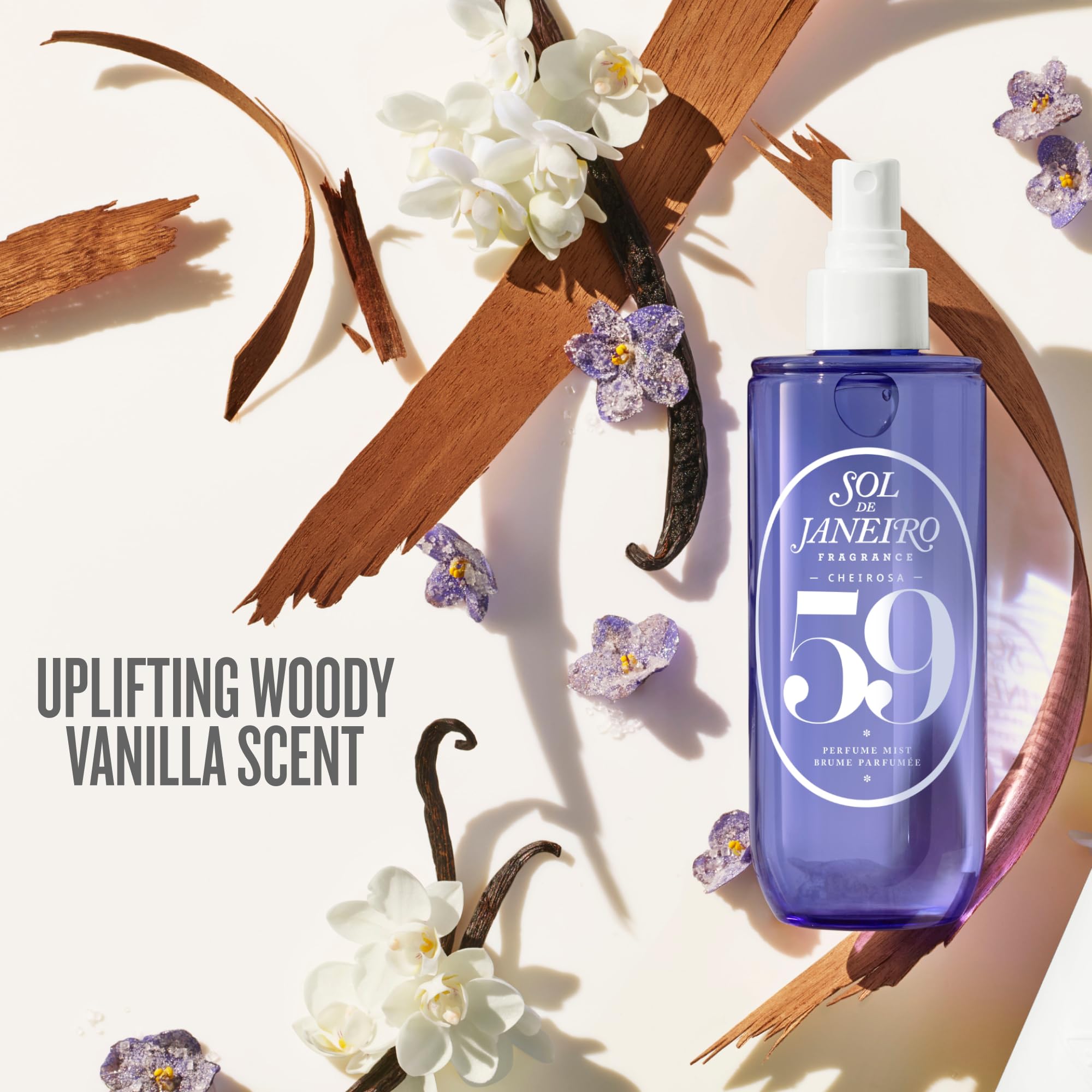 Sol de Janeiro Cheirosa Hair & Body Fragrance Mist Full Size and Travel Size Set - Home and Away Bundle - 8.1 & 3 fl oz Duo (Cheirosa 59)