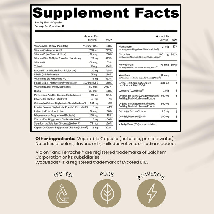 HPD Rx ONE Immunity Boost Multivitamin Supplements for Women and Men | Advanced Immunity Defense Support | Helps Immune Response | 90 Capsules, Pack of 1