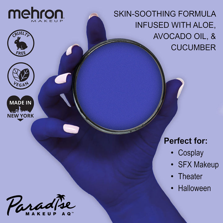 Mehron Makeup Paradise Makeup AQ Face & Body Paint (1.4 oz) (Dark Blue)