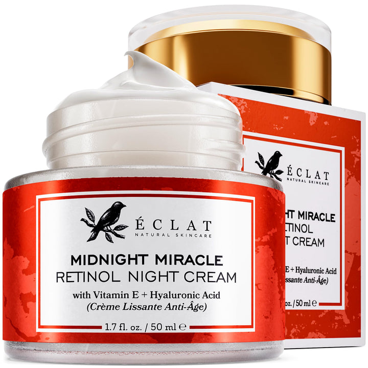 Eclat Skincare Retinol Night Cream – 2.5% Retinol & Hyaluronic Acid Face Moisturizer for Wrinkles, Fine Lines & Hydration – Firming Anti Aging Cream for Smooth, Radiant Skin 1.7 fl oz