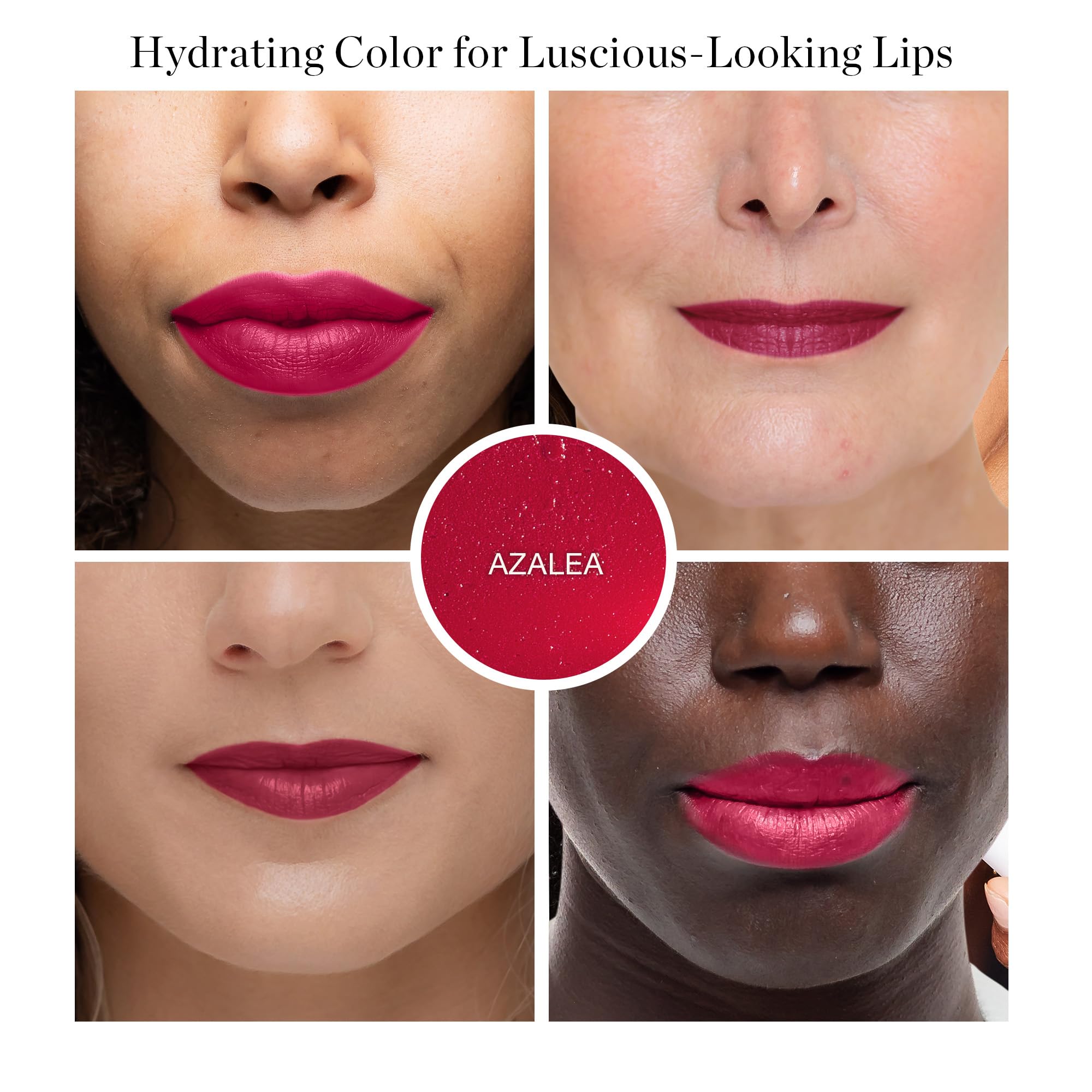 Ogee Tinted Sculpted Lip Oil - Made with 100% Organic Coconut Oil, Jojoba Oil, and Vitamin E - Best as Lip Balm, Lip Color or Lip Treatment - AZALEA