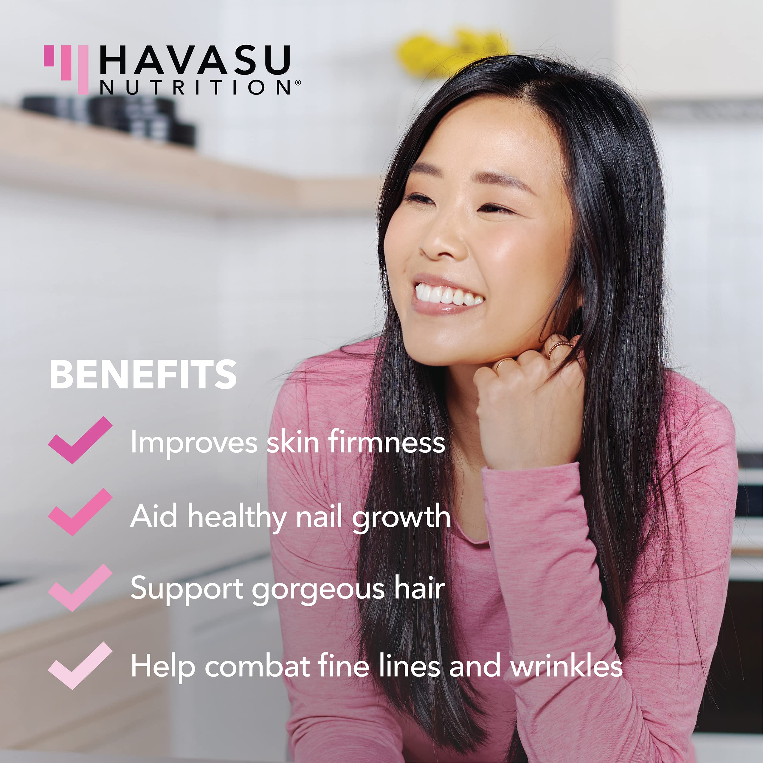 Collagen Gummies for Women and Men - 2500mcg Biotin, Zinc, Vitamin C & E to Promote Hair, Skin & Nail Health - GLP-1 Nutritional Support - Pectin-Based, Non-GMO, Lemon Flavor, 1-Month Supply