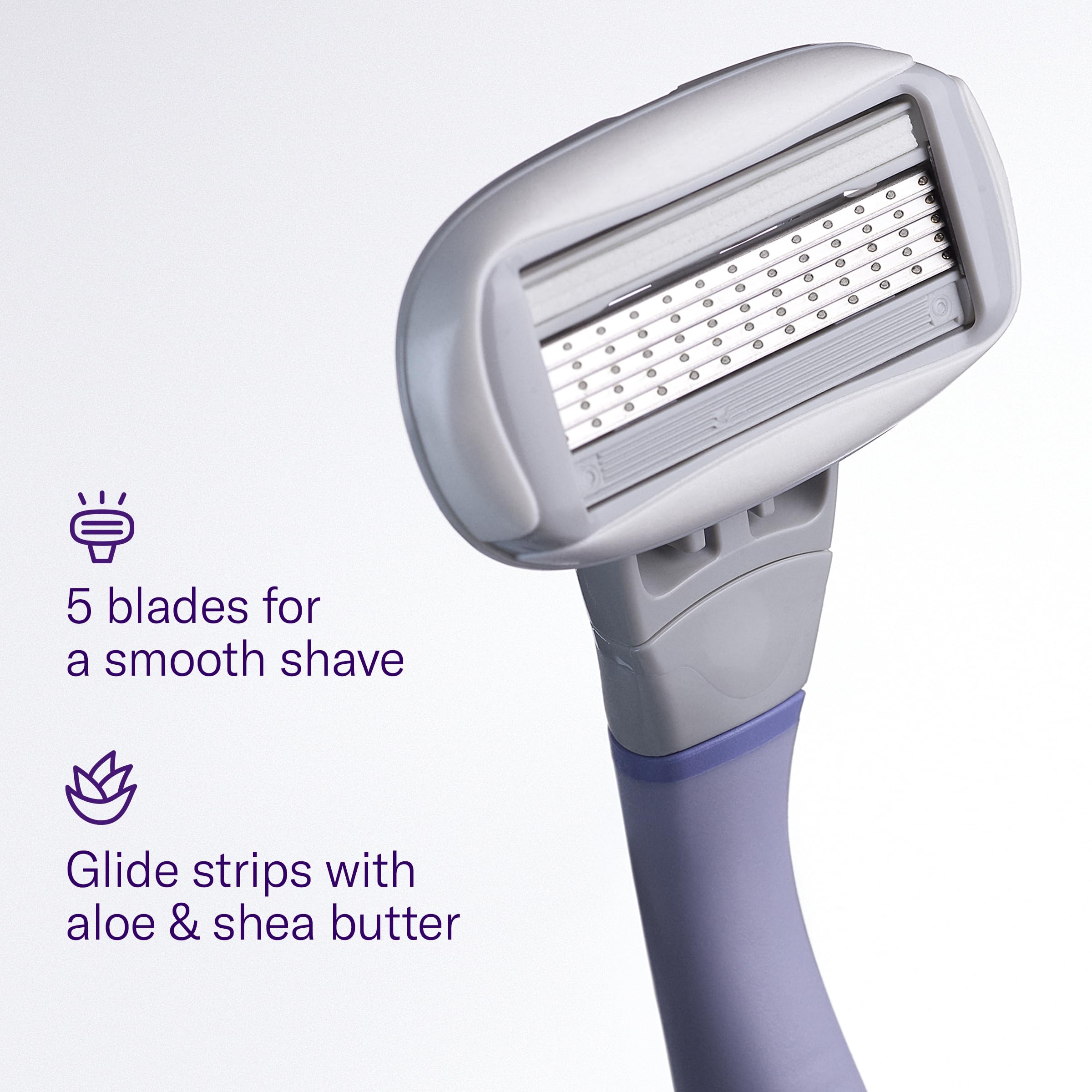 Flamingo Women's Original Razor Blade Refill Cartridges for Women - 6 Count - 5-Blade Shaving Razors for Women