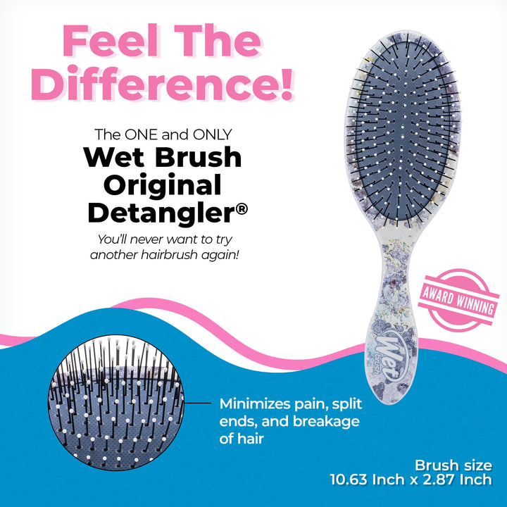 Wet Brush Original Detangling Brush - Abstract Mineral Purple Cloud - All Hair Types - Ultra-Soft IntelliFlex Detangler Bristles Glide Through Tangles with Ease - Pain-Free Comb for Men & Women