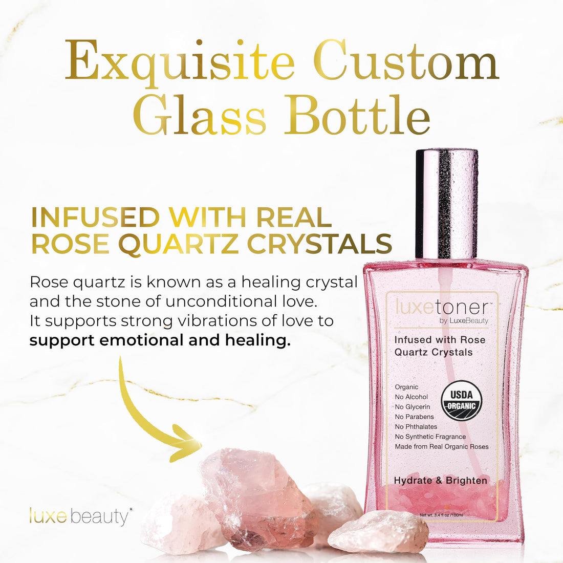 Luxe Beauty Organic Rose Quartz Toner
