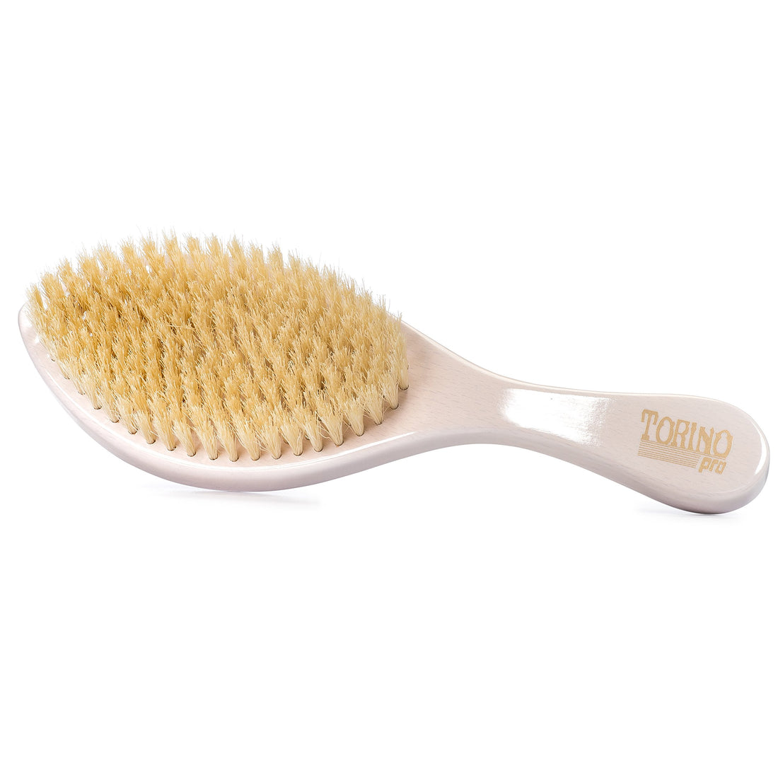 Torino Pro Wave Brush #640 By Brush King - Soft Curve 360 Waves Brush - Soft Wave Brush - Made with 100% Boar Bristles - True Texture Soft - Great for Polishing/Laying Down Frizz & Finisher