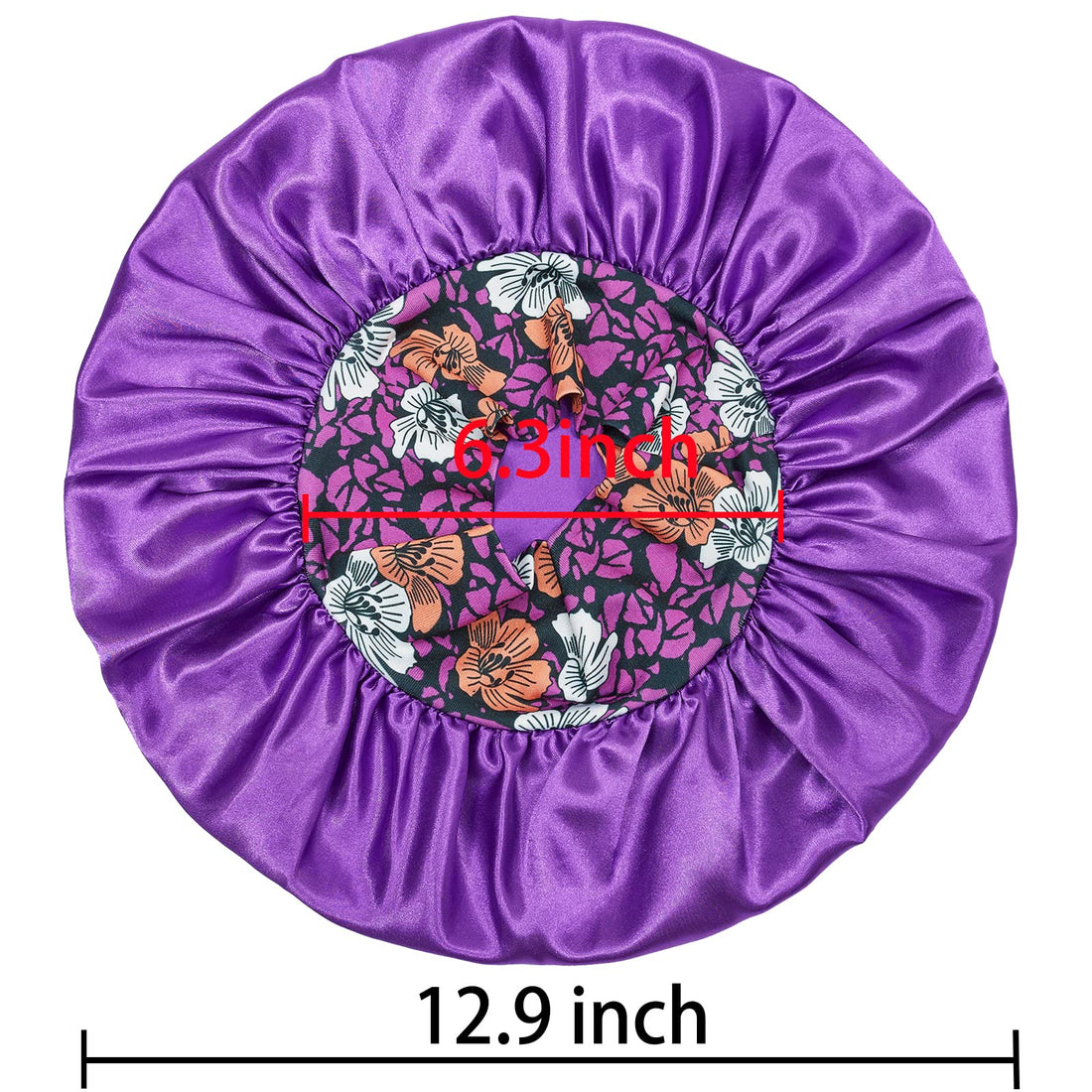 3 Pack Satin Bonnet Silk Hair Bonnet for Sleeping, Sleep Bonnets for Women Large Wide Soft Band Sleep Cap for Curly Hair Braids