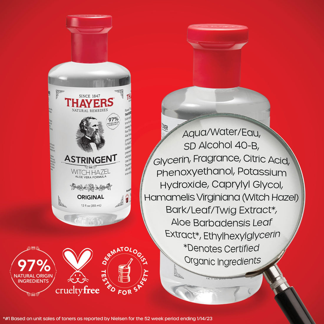 Thayer'S Witch Hazel With Aloe Vera, Original Astringent, 350Ml