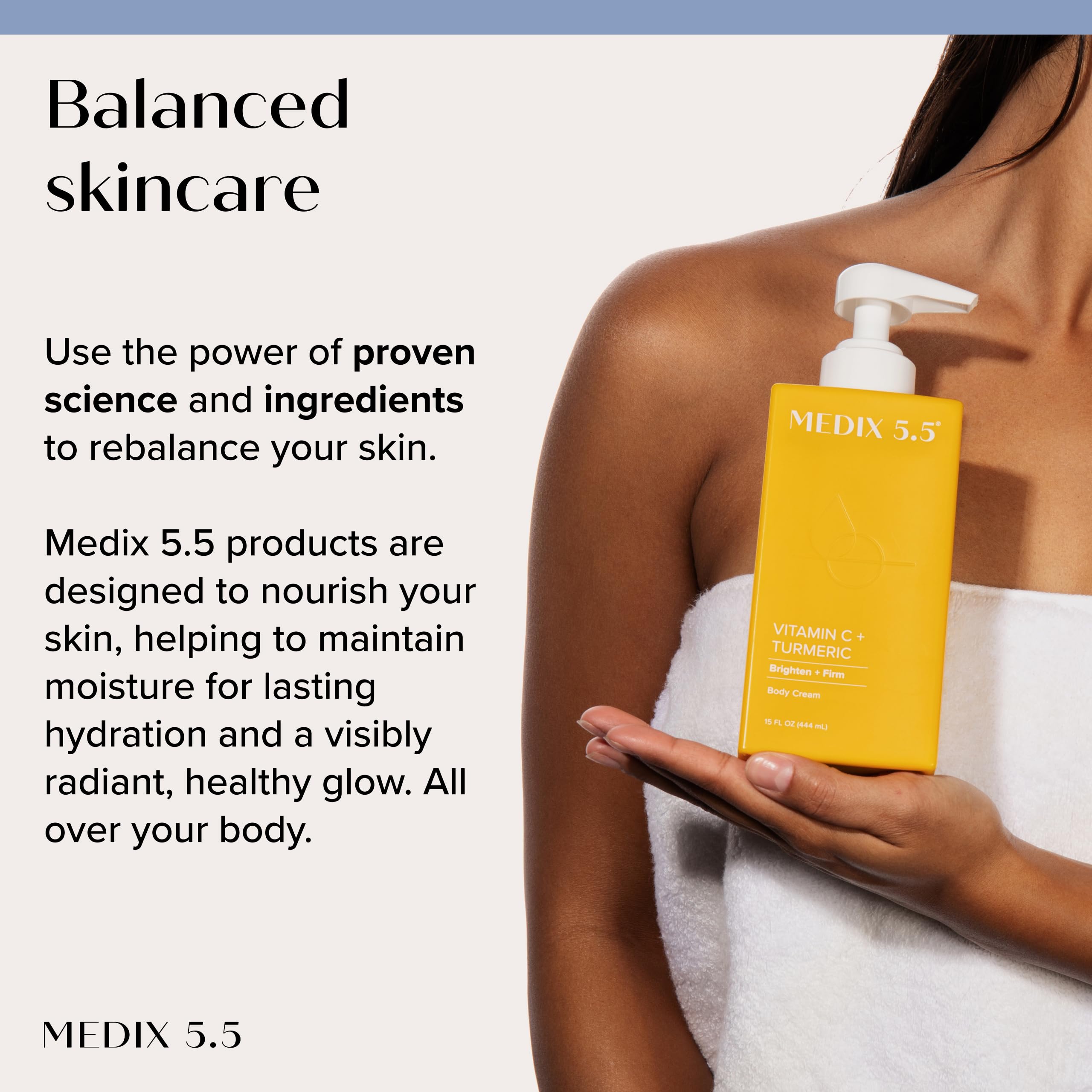 Medix 5.5 Vitamin C Cream Brightening Body Lotion & Face Moisturizer | Anti Aging Vitamin C Lotion For Women & Men Helps Soften The Look Of Dark Spots, Wrinkles, & Uneven Looking Skin Tone, 15 Fl Oz
