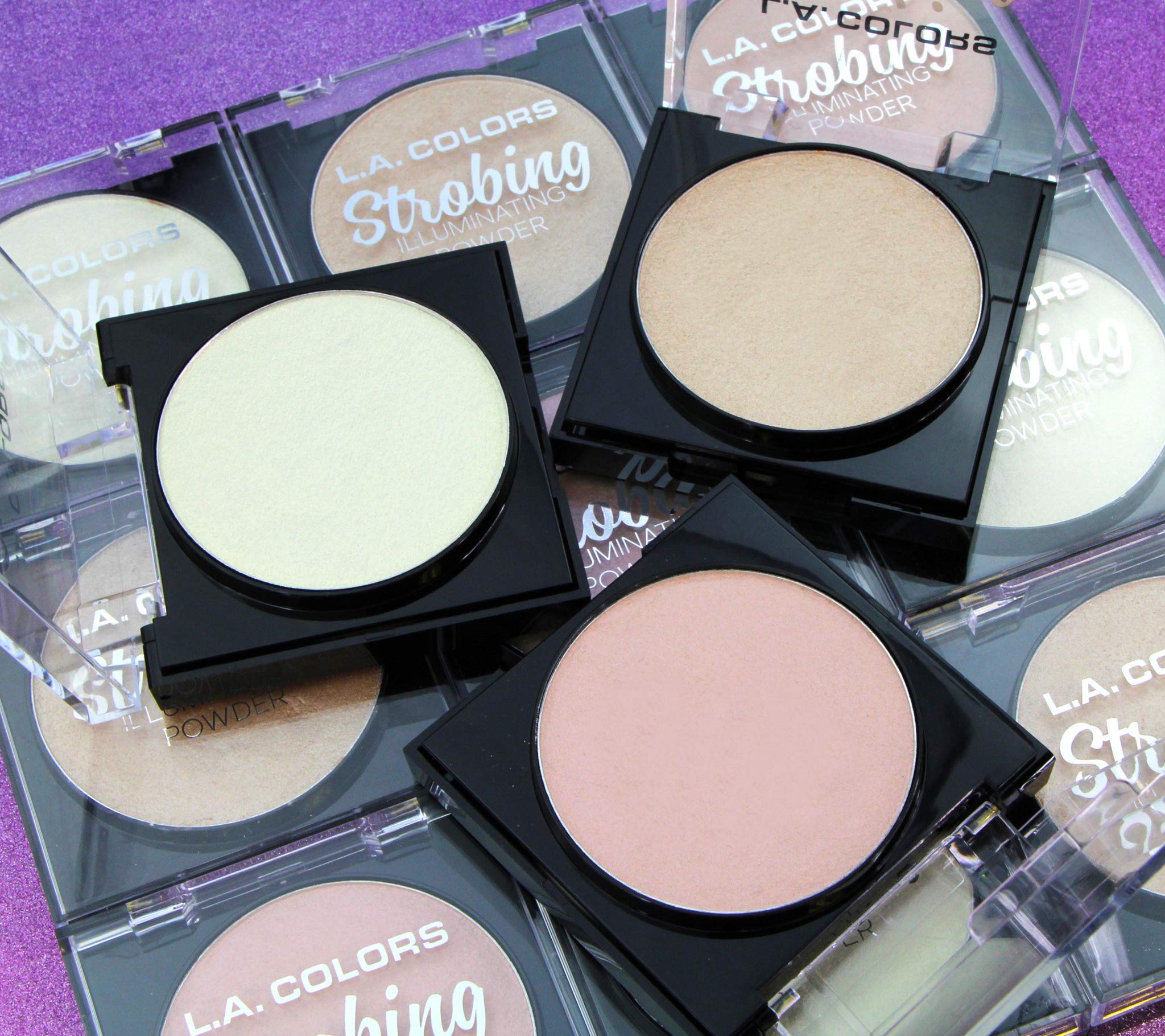 L.A Colors Strobing Illuminating Powder, Flashing Pink, 6.5g