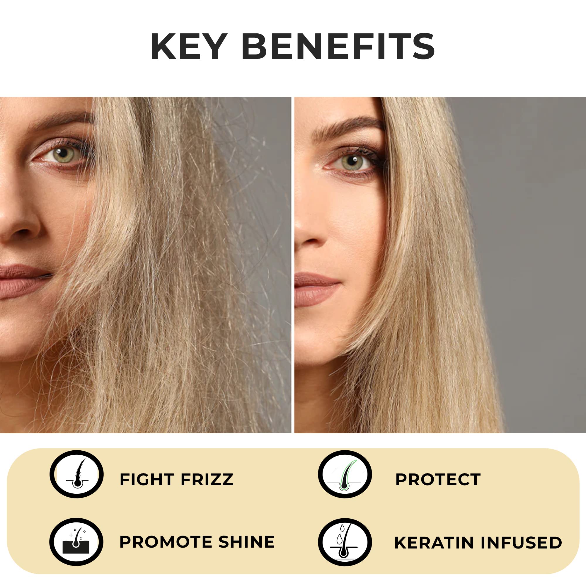 Kashmir Keratin Hair Therapy Serum Non Oily Anti Frizz NEW PRESENTATION (100ml / 3.38 Fl Oz.)