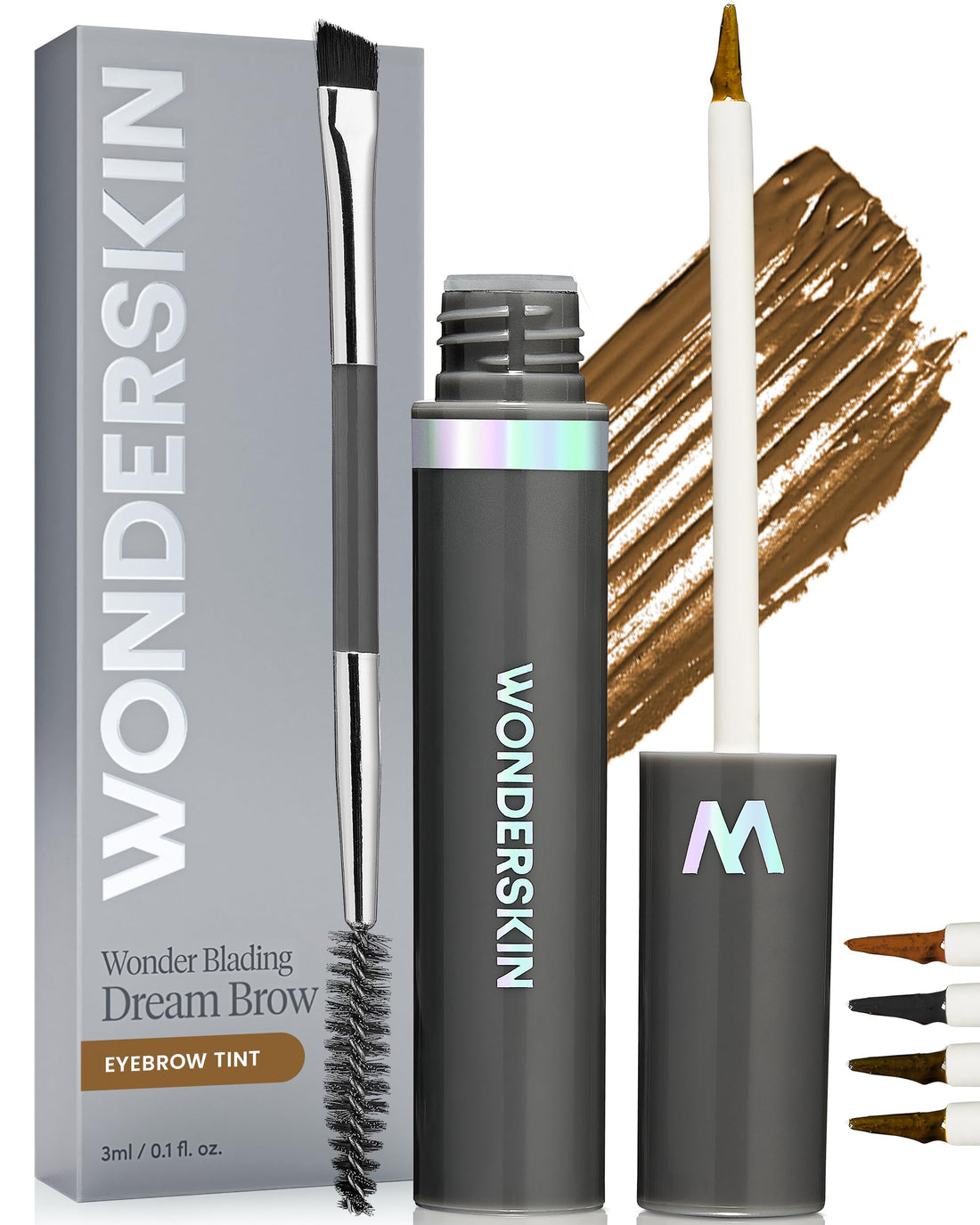 Wonderskin Dream Brow Eye Brow Gel, Long Lasting Eyebrow Gel, Water-resistant, Transfer Proof Tinted Filler Eyebrow Mascara (Blonde)
