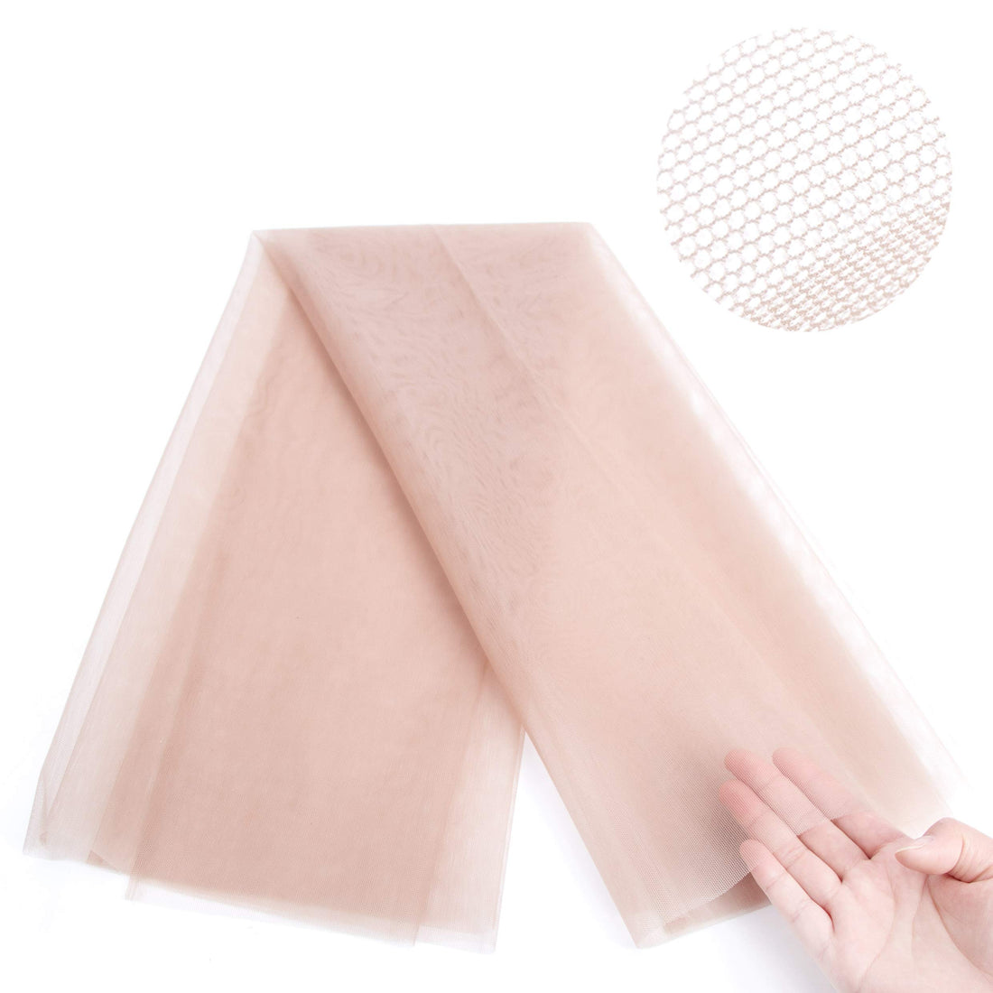 1/2 Yard (18 x40), Light Brown : Swiss Lace Net for Making Lace Wig- 1/2 Yard (18x40), Light Brown Color