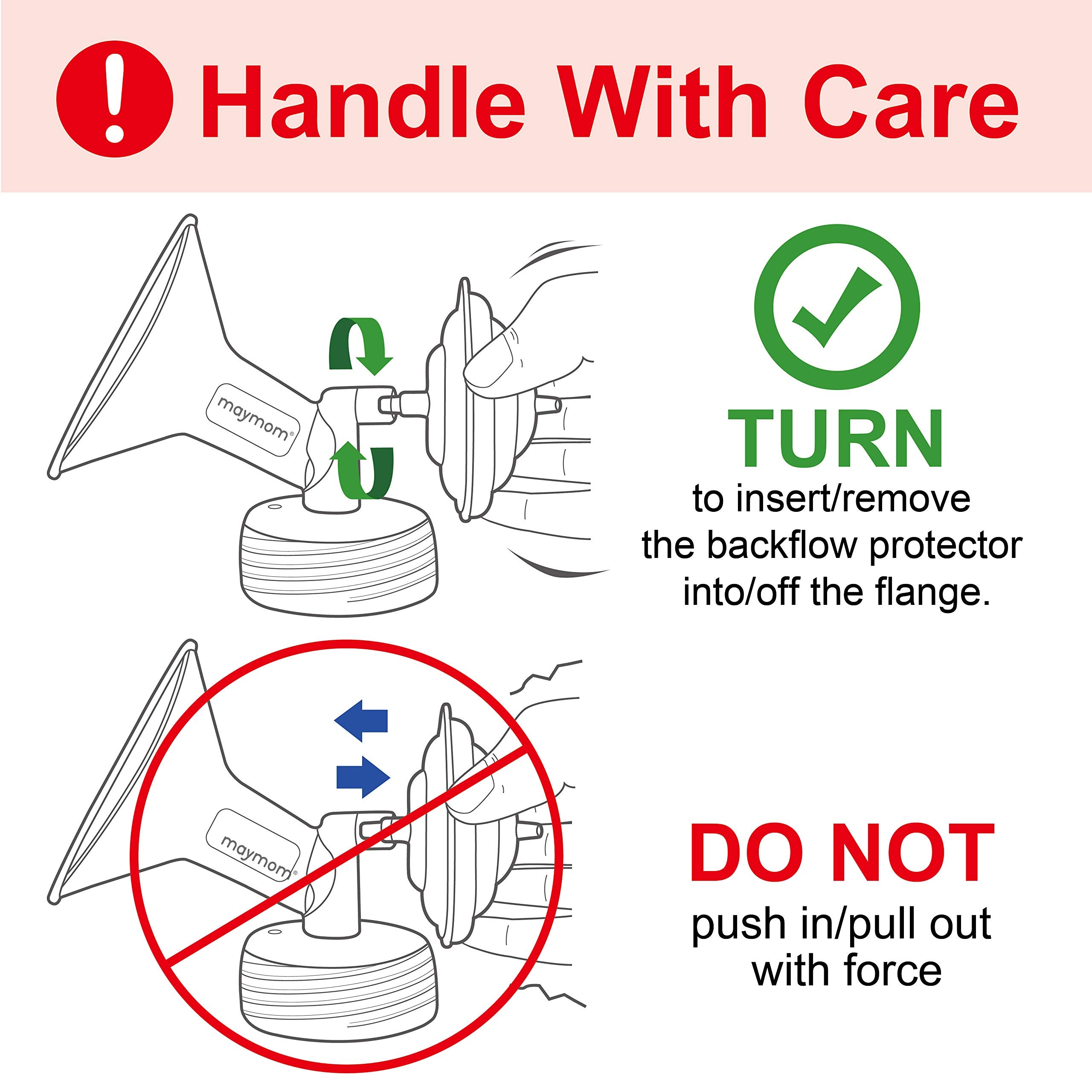 Maymom Pump Parts Compatible with Spectra S2 Spectra S1, 9 Plus Pump Not Original Spectra Pump Parts Replace Spectra S2 Accessories and Spectra Flange. Inc Flange Backflow Protector Tubing (24mm)