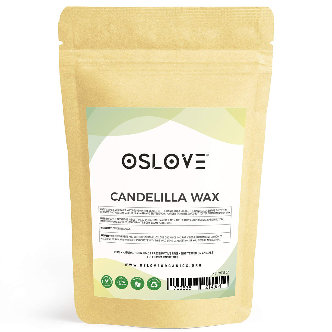 Pure Candelilla Wax 8oz by Oslove Organics