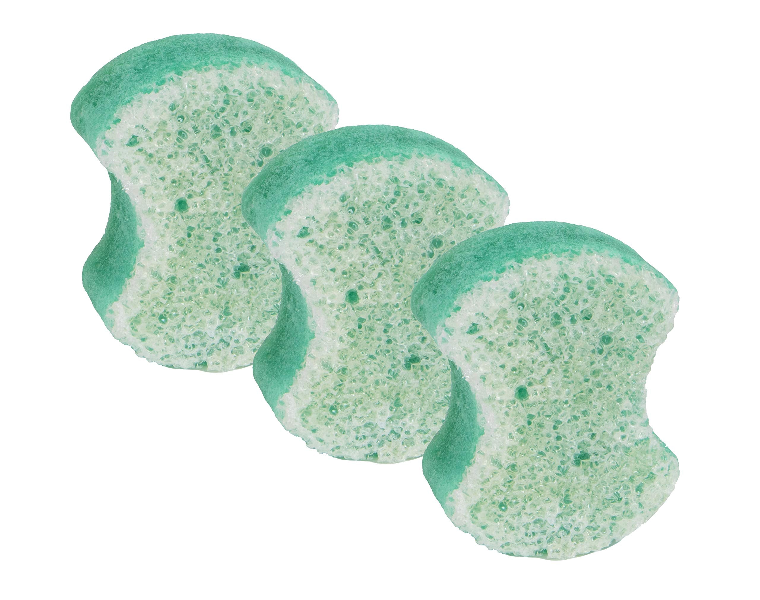 Spongeables Pediscrub Foot Buffer -The Soap In The Sponge Contains Peppermint and Tea Tree Oil For Foot Exfoliating/20+ Washes With Mint Scent, 3 Count