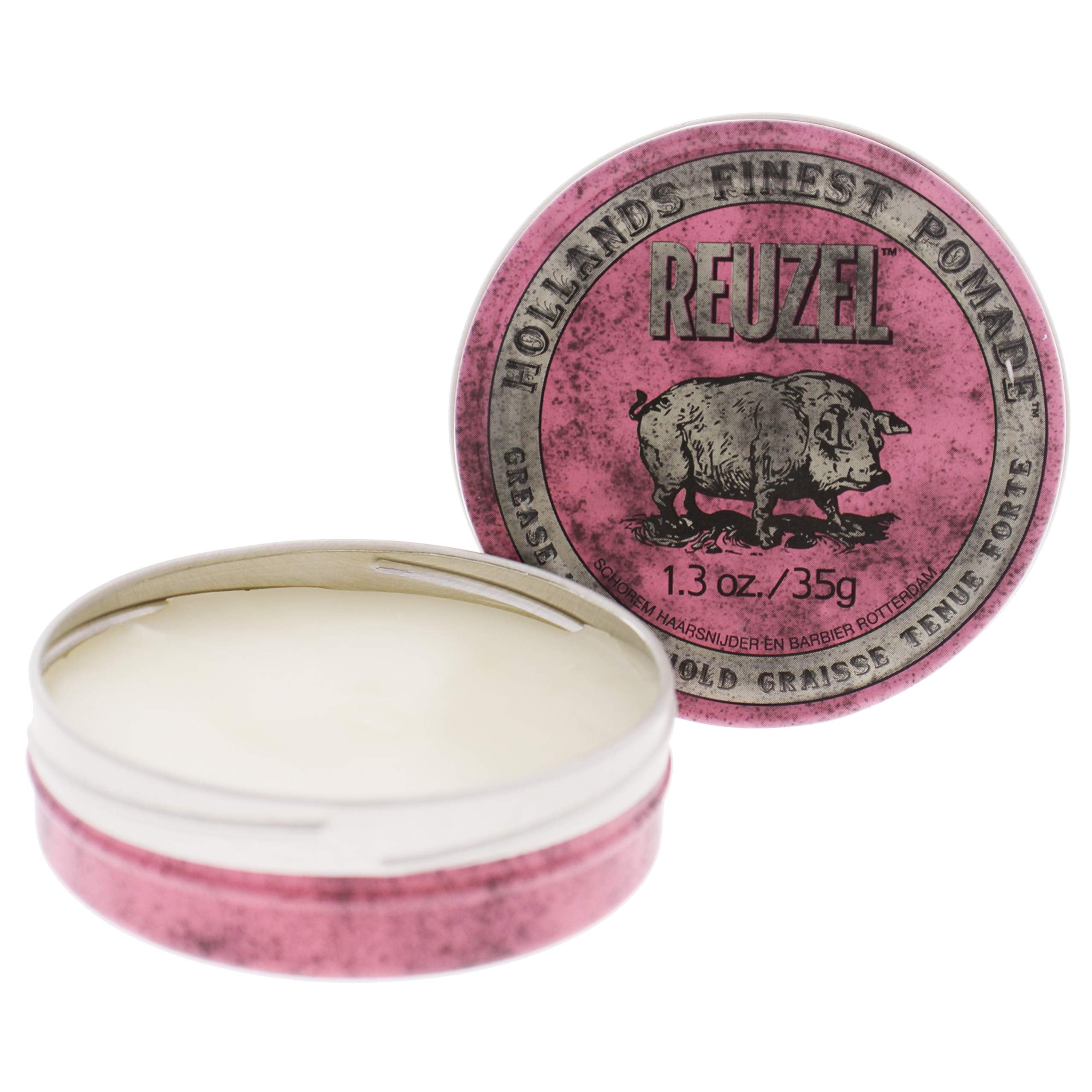REUZEL Pink Pomade Grease, Heavy Hold, 4 oz.