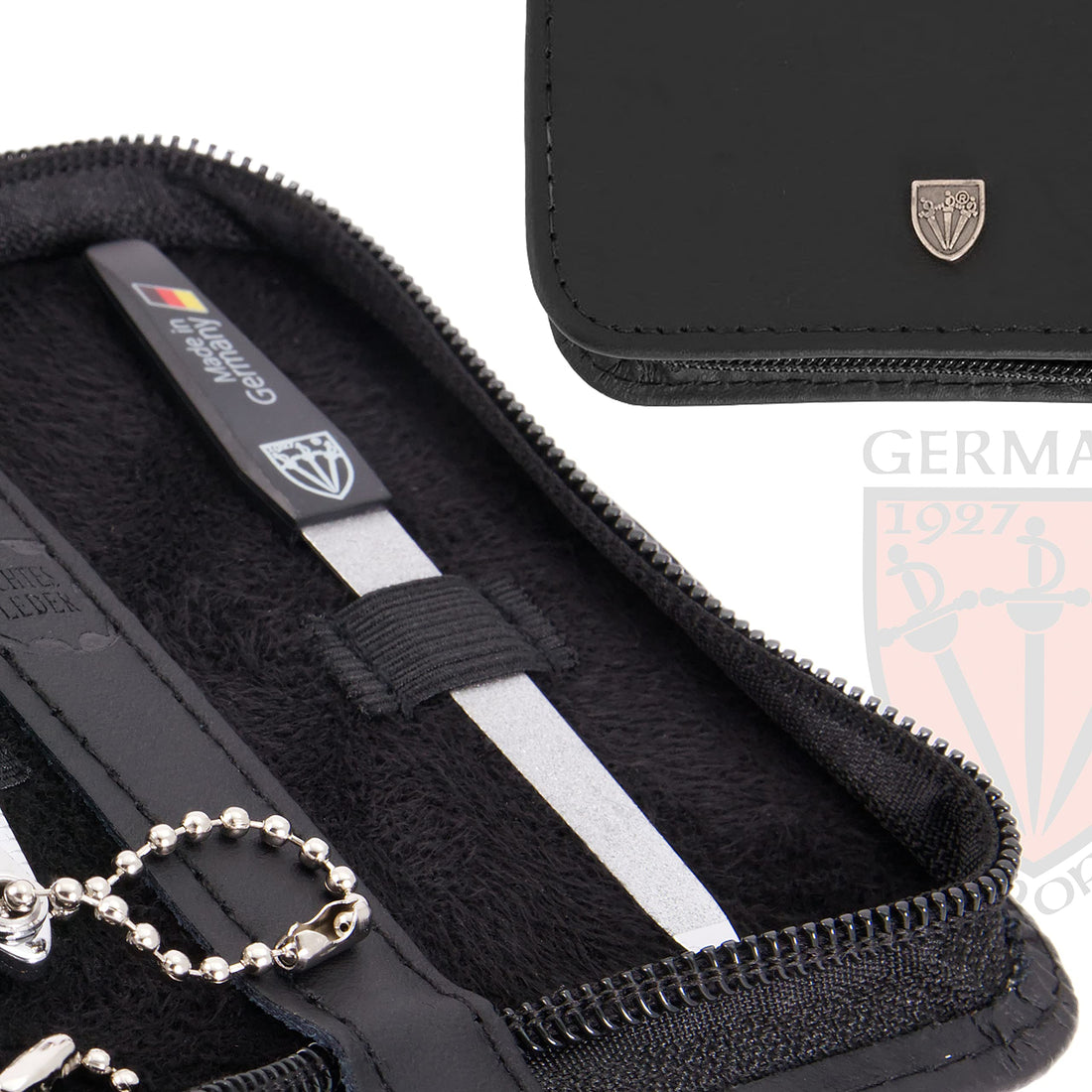 3 Swords Germany - Brand Quality 3 Piece Manicure Pedicure Grooming Kit Set For Professional Finger & Toe Nail Care Tool Clipper Fashion Leather Case In Gift Box, Made By 3 Swords (762)