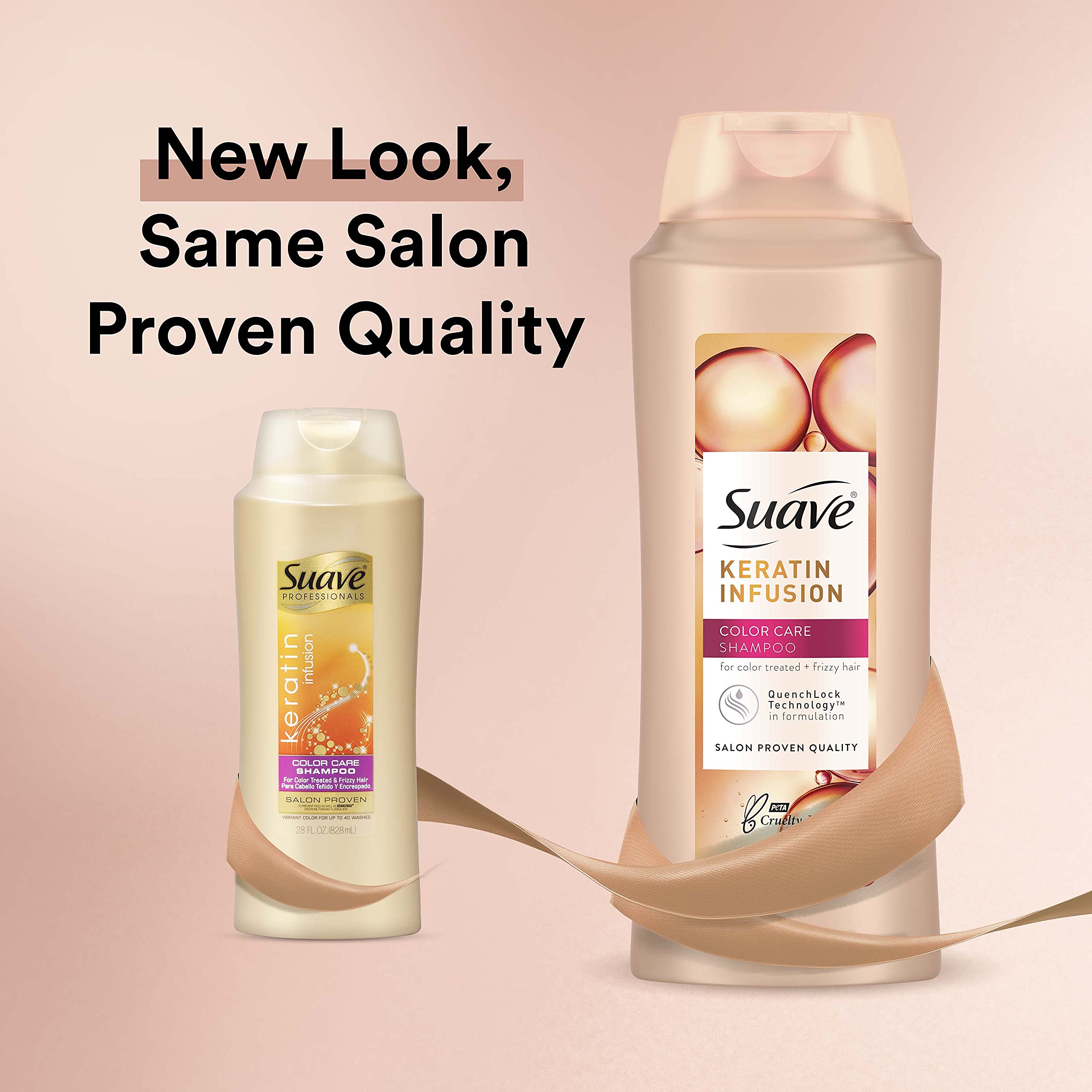 Suave Professionals Color Care Shampoo, Keratin Infusion 28 oz, Pack of 4