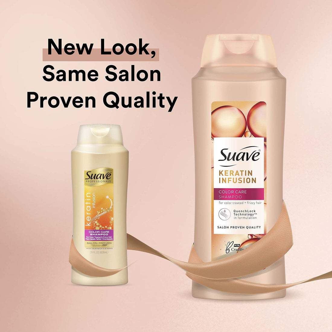 Suave Professionals Color Care Shampoo, Keratin Infusion 28 oz, Pack of 4