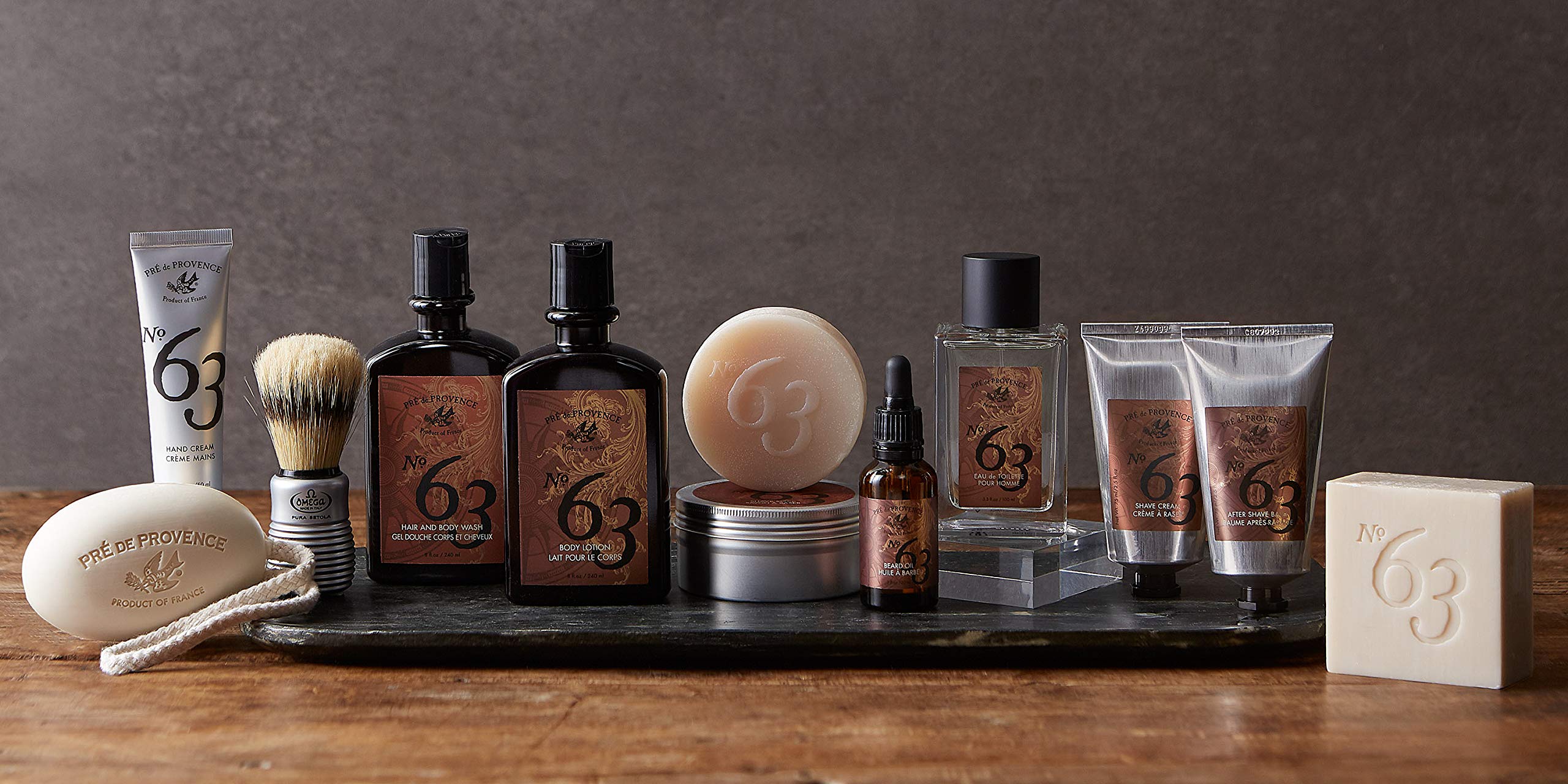 Pre de Provence Men's Boar Bristle Shave Brush with Aluminum Handle for Quick Lather