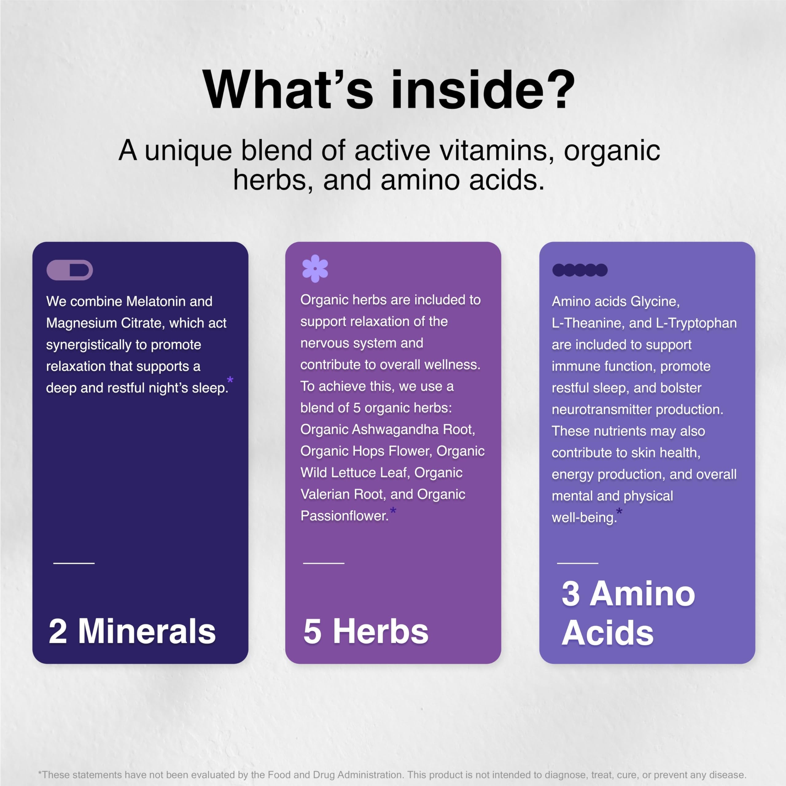 SleepSupport - Natural Sleep Aid for Adults to Help Promote Calm and Relaxation - Organic Sleep Supplement with Ashwagandha, Valerian Root, Magnesium, Melatonin, Glycine, L-Tryptophan - 60 Capsules