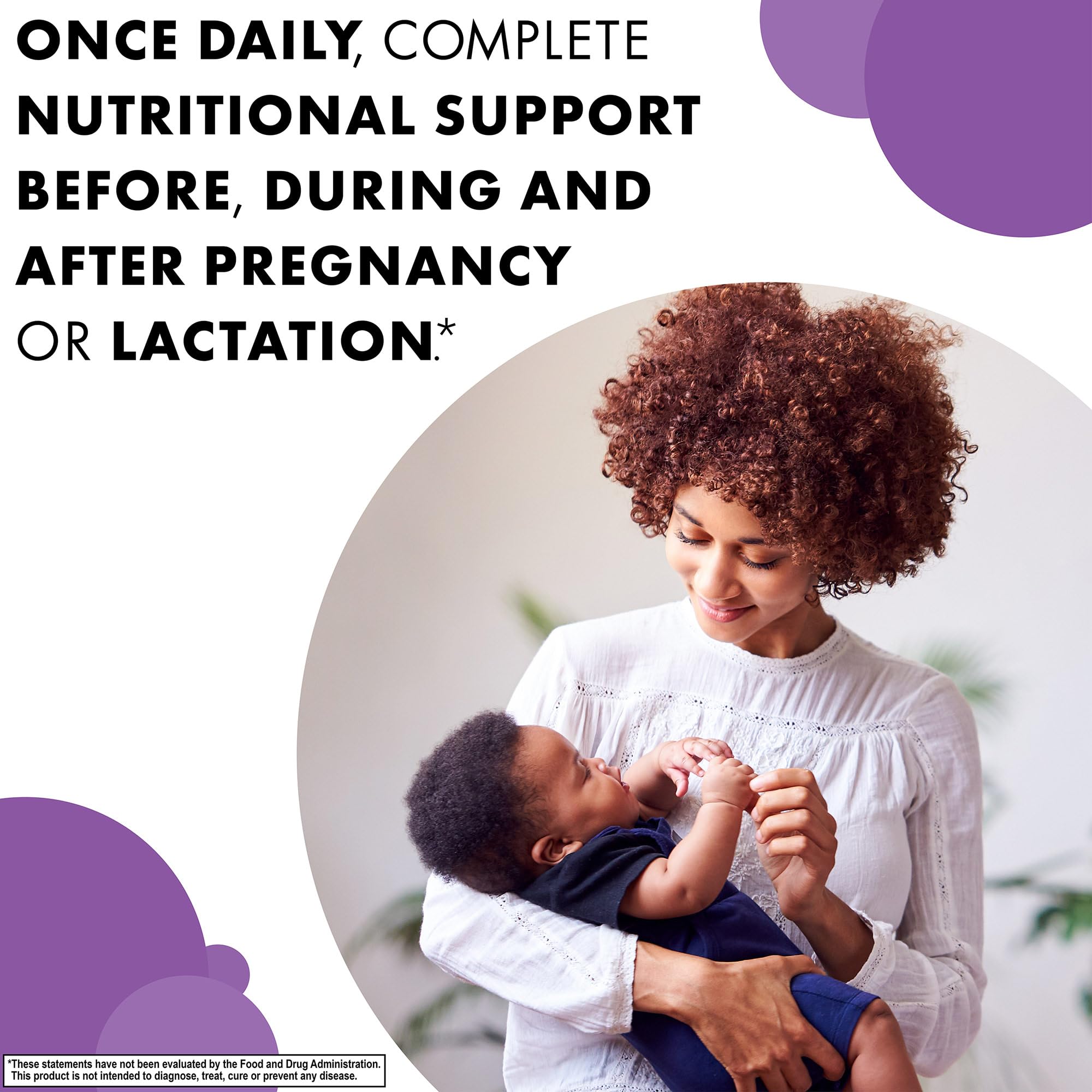 Bluebonnet Nutrition Ladies’ One Prenatal Whole Food-Based Multiple, Daily Nutrition*, Prenatal & Postnatal Health*, Non-GMO, Kosher, Gluten-Free, Soy-Free, 30 Vegetable Capsules, 30 Servings