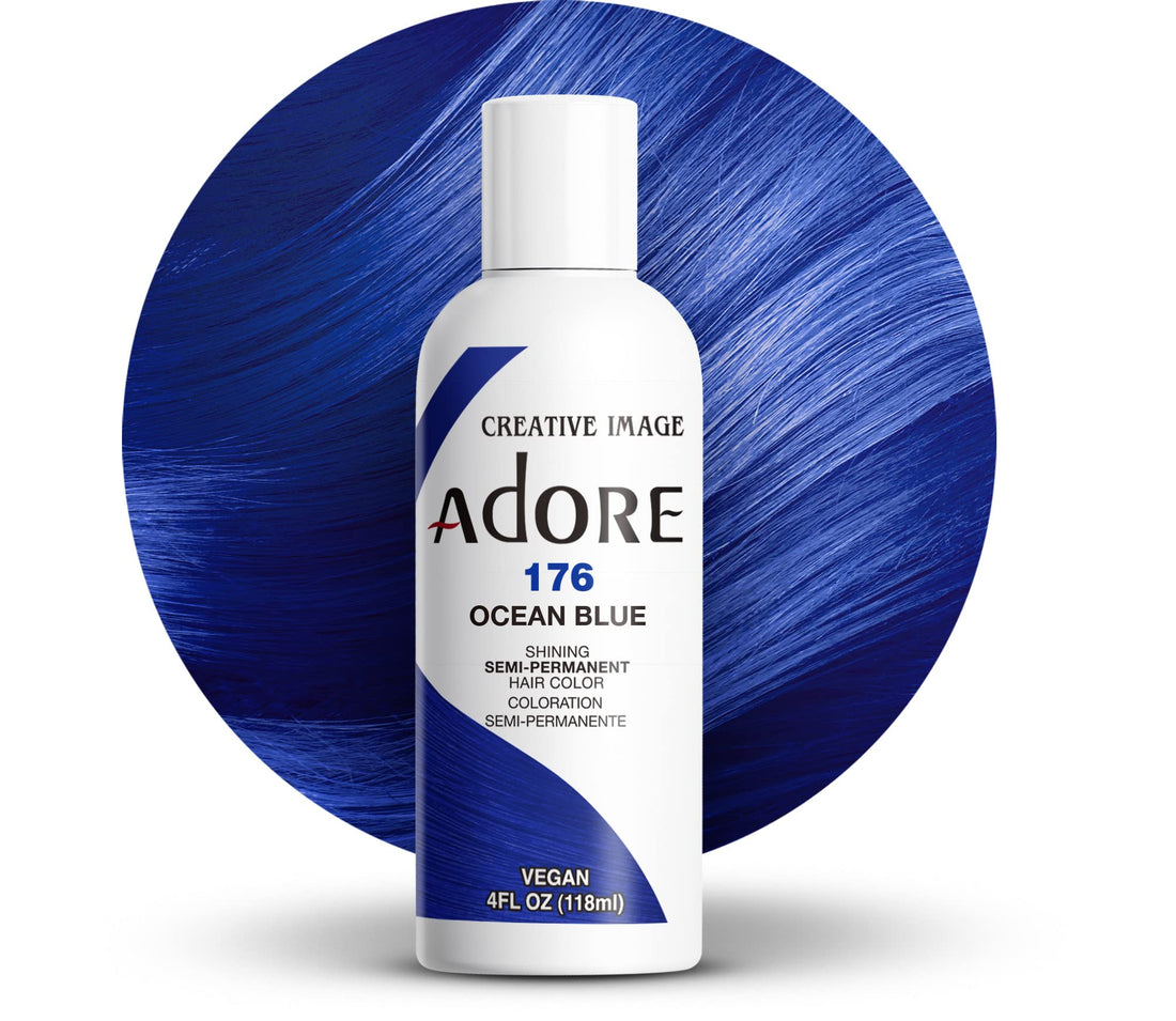 Adore Semi-Permanent Haircolor #176 Ocean Blue 4 Ounce (118ml)