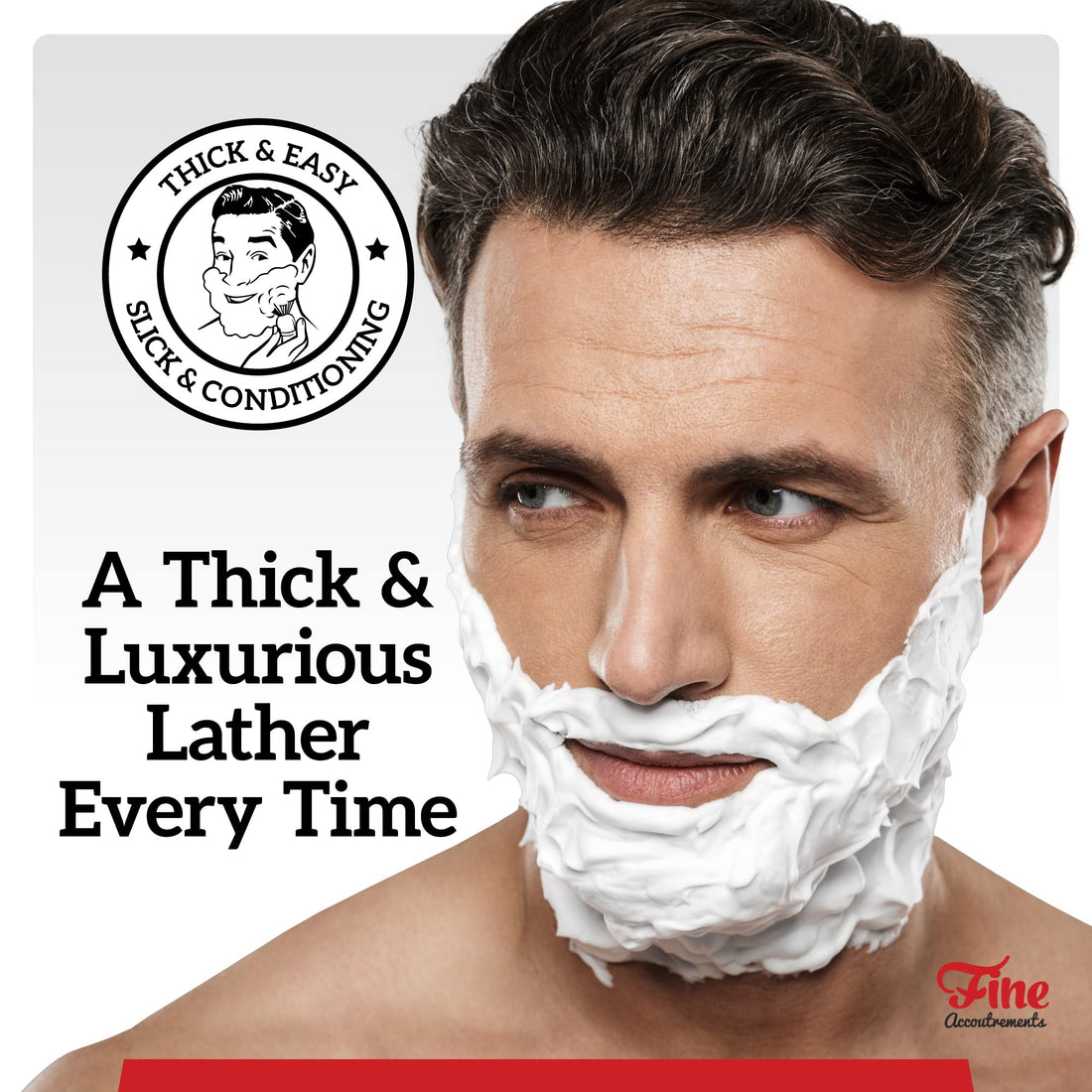 Fine Stout Shaving Brush (Black)