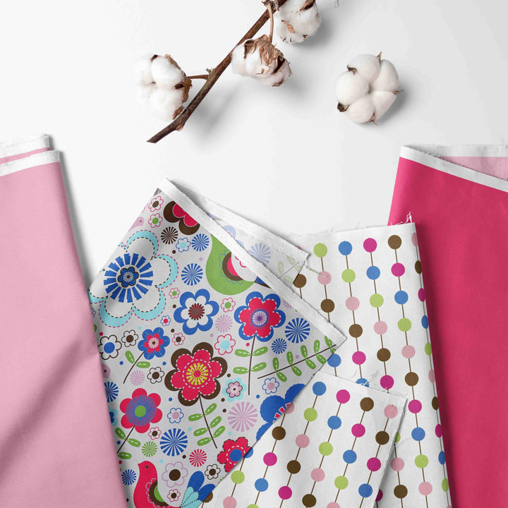 Bacati - 100% Cotton Percale Soft Breathable Fabrics Nap Mat with Pillow for Toddler Girls, Measures 50 x 20 x 1.5 Inches, Ideal for Daycare and Preschool, Sleepovers (Botanical Sanctuary, Pink/Multi)