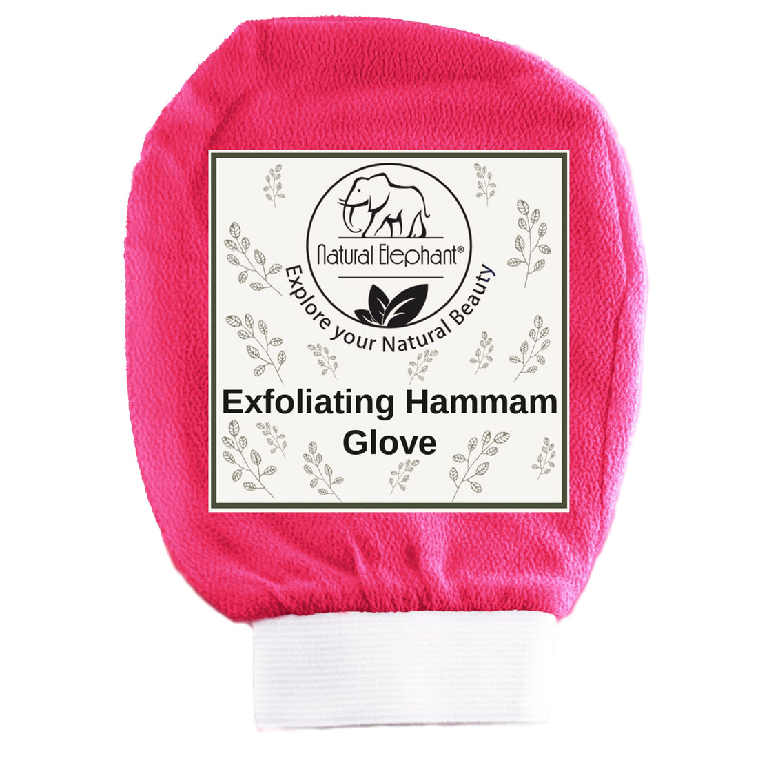 Natural Elephant Exfoliating Hammam Glove (2 Black and 1 Pink (Pack of 3))