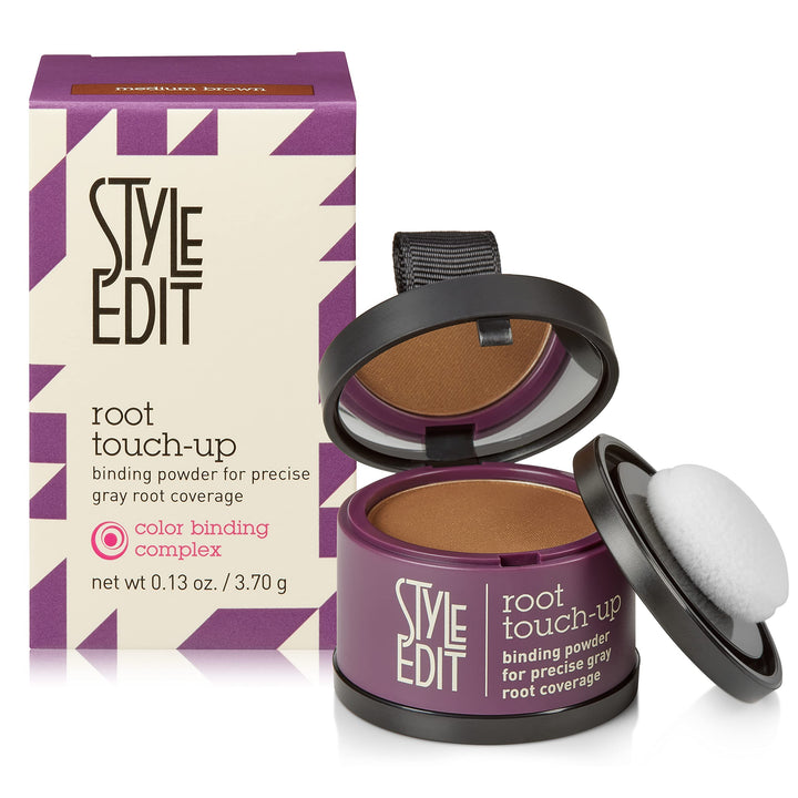 Root Touch Up (3.7g) By Style Edit (Medium/Light Brown) Cover Your Roots Between Color Services. One Step Application! Factory Fresh With E Commerce Authenticity Code!