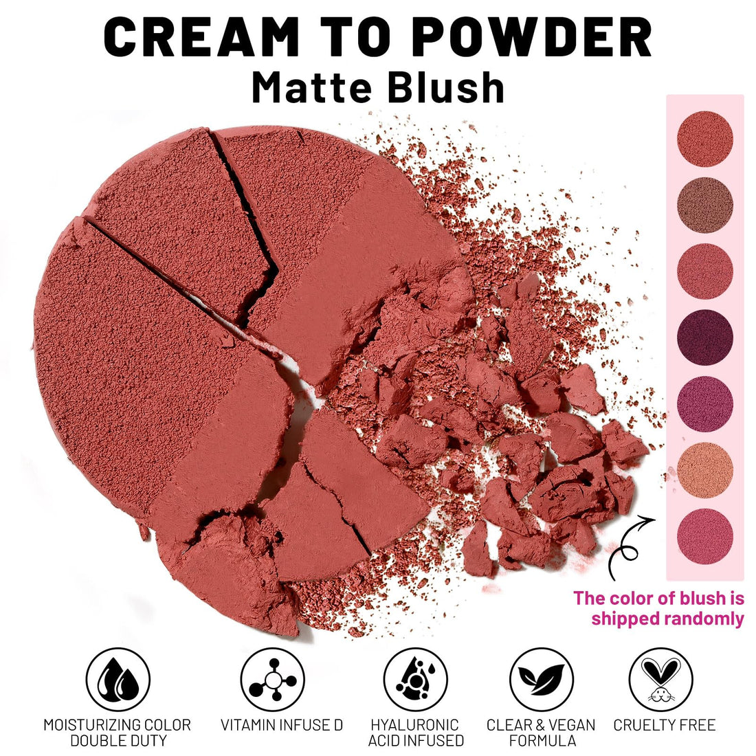 Makeup Kit for Women Full Kit All In One Make up Gift Set for Teens Girls Including 6 Colors Mini Naked Eyeshadow Palette, Cream-To-Powder Matte Face Blush, Waterproof Eyeliner, 2PCS Brushes 02