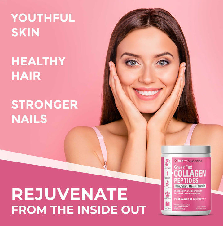 Hydrolyzed Collagen Peptides Powder - Skin, Hair, Nails & Joint Support, Grass-Fed Collagen Enhanced with Probiotics, Digestive Enzymes, Types I & III - Non-GMO, Gluten-Free, Unflavored, 35 Servings